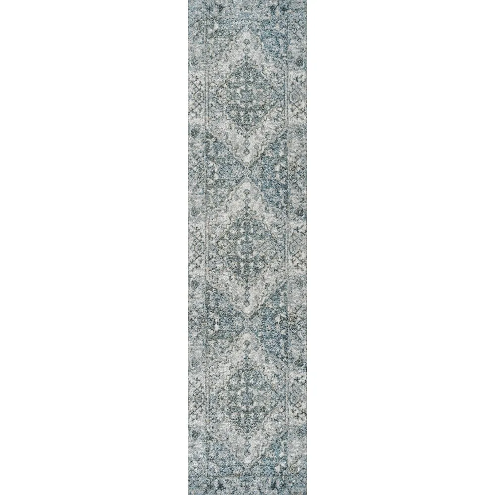 JONATHAN Y Shaii Distressed Medallion Low-Pile Machine-Washable Area Rug