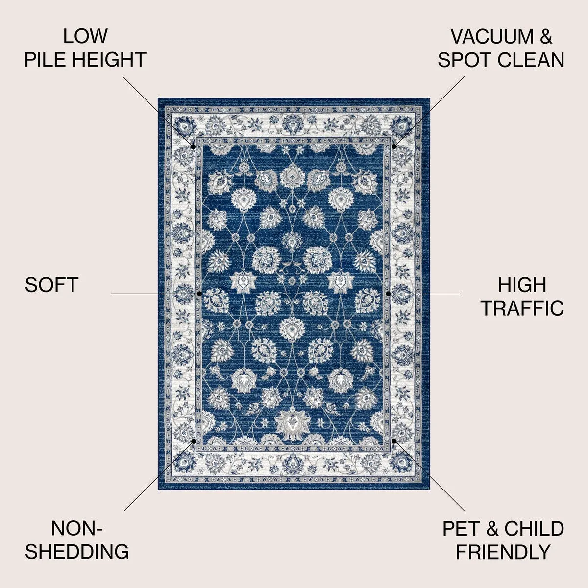 JONATHAN Y Traditional Persian Vintage Moroccan Area Rug