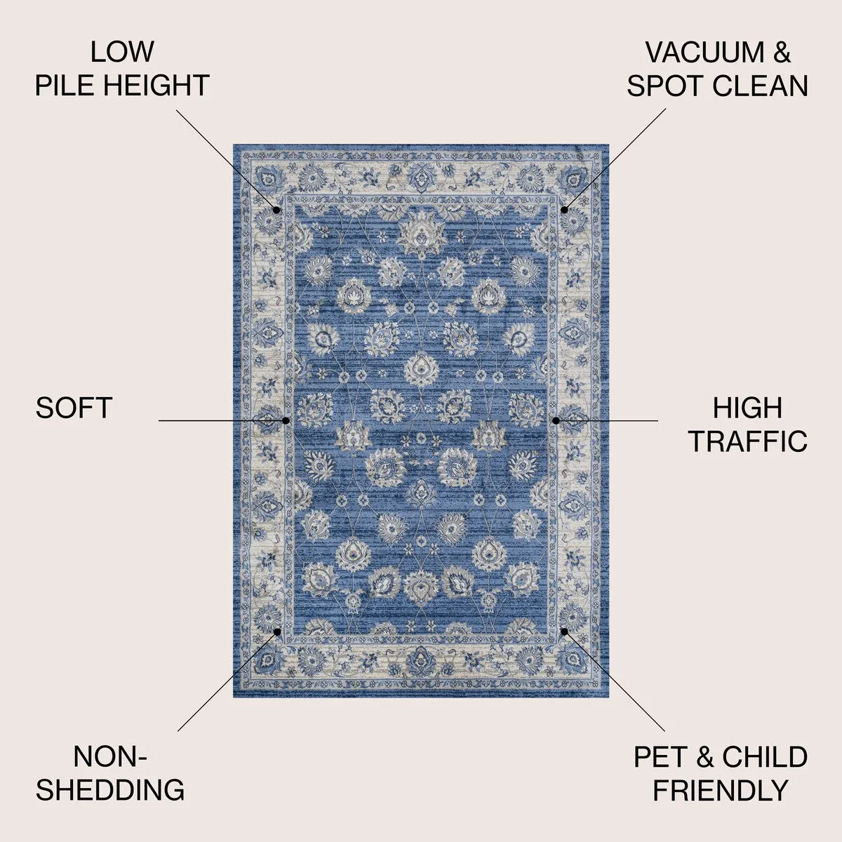 JONATHAN Y Traditional Persian Vintage Moroccan Area Rug