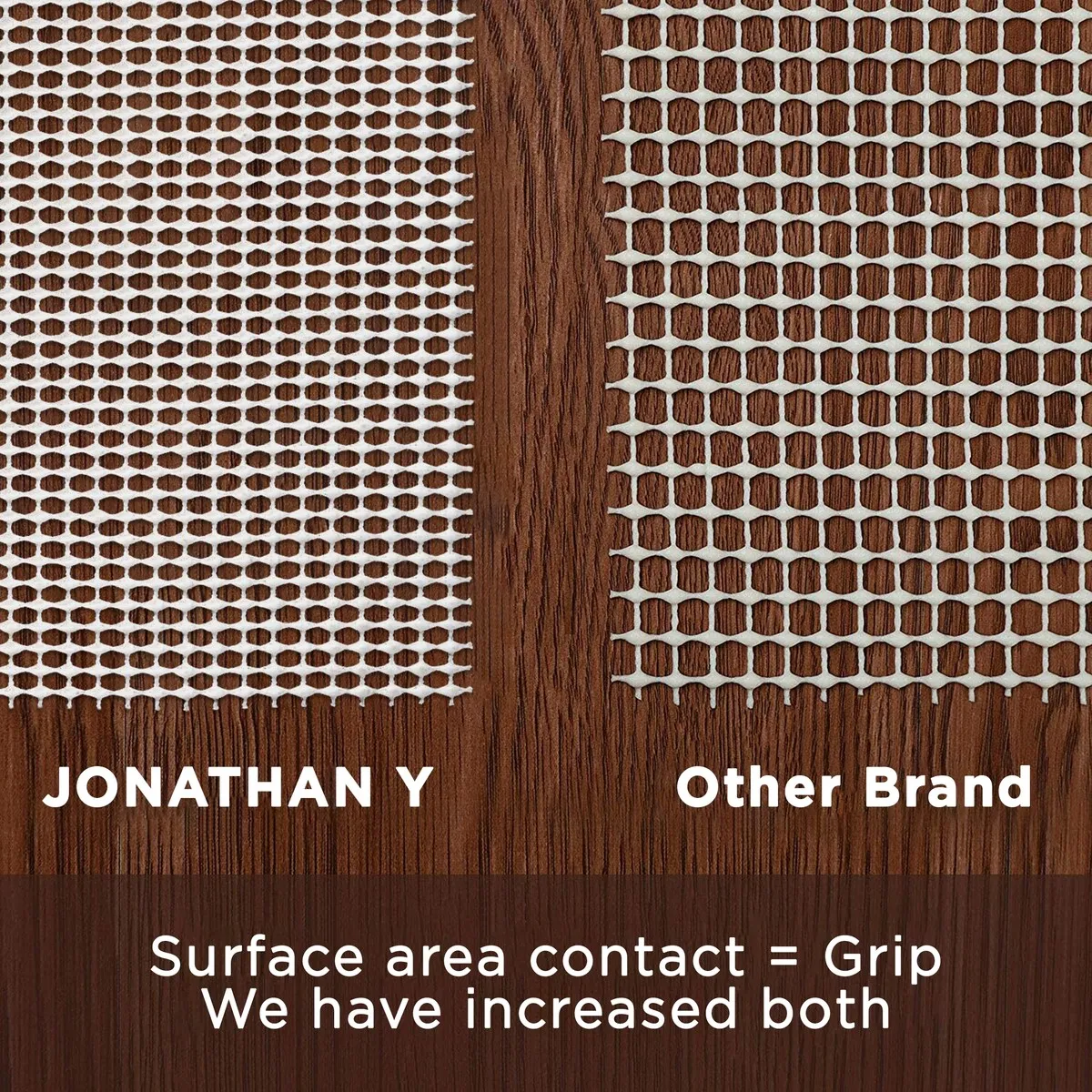 JONATHAN Y Ultra Stop Rug Pad Cream Pad - White