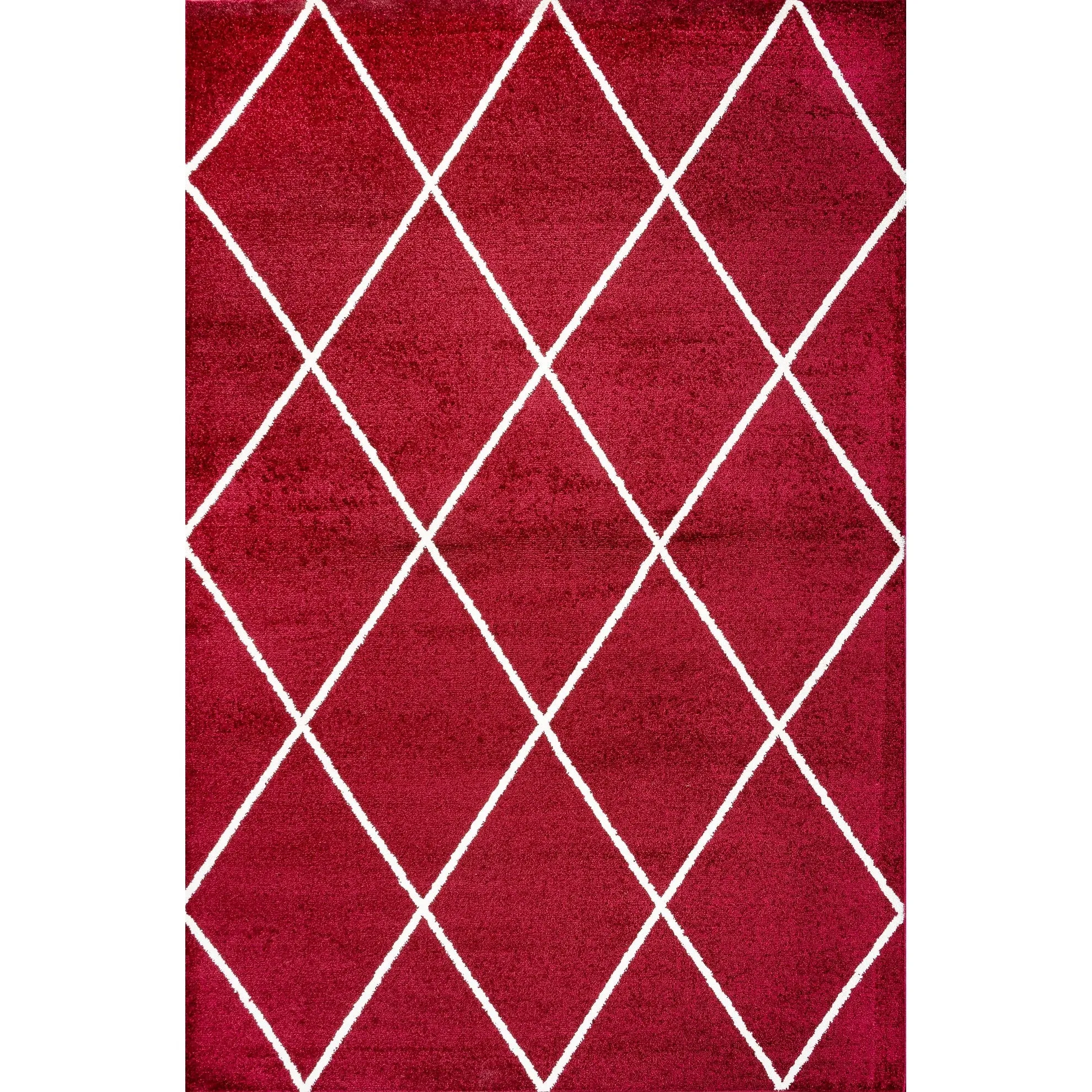 JONATHAN Y Viscon Minimalist Diamond Trellis Area Rug