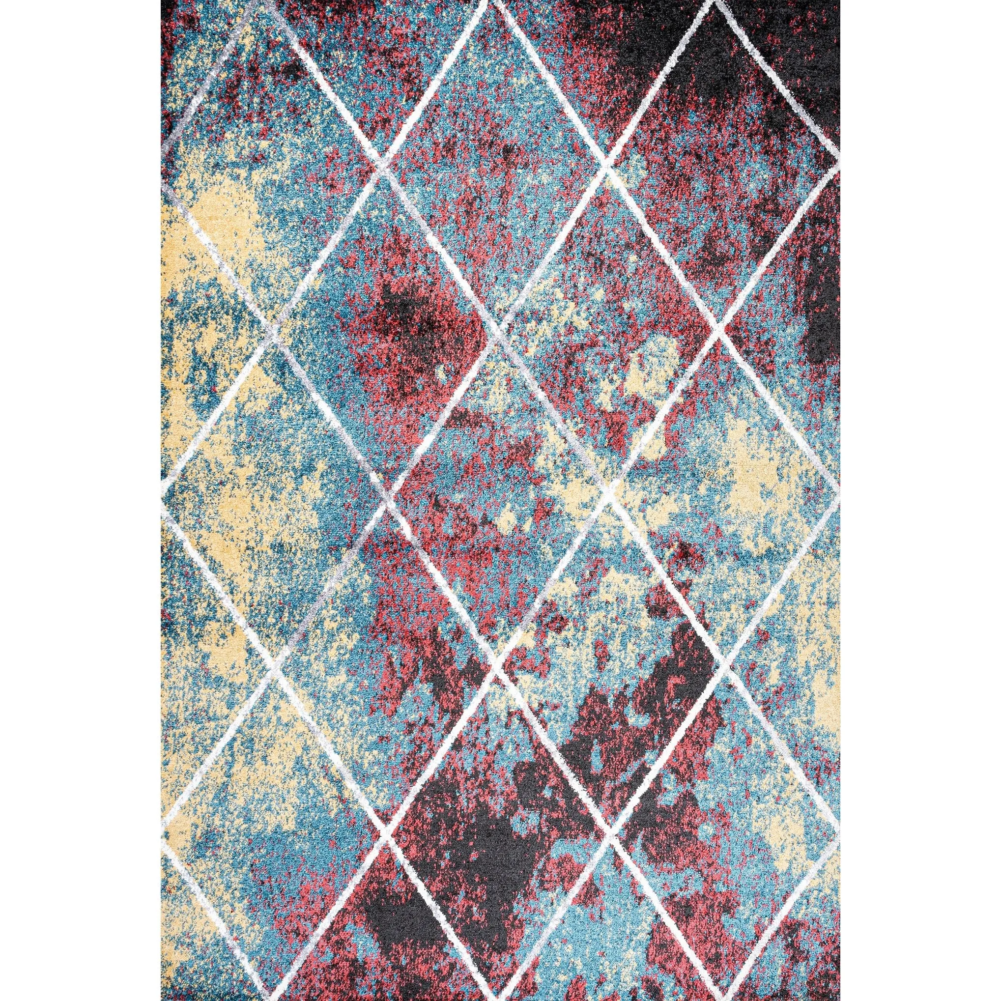 JONATHAN Y Viscon Minimalist Diamond Trellis Area Rug