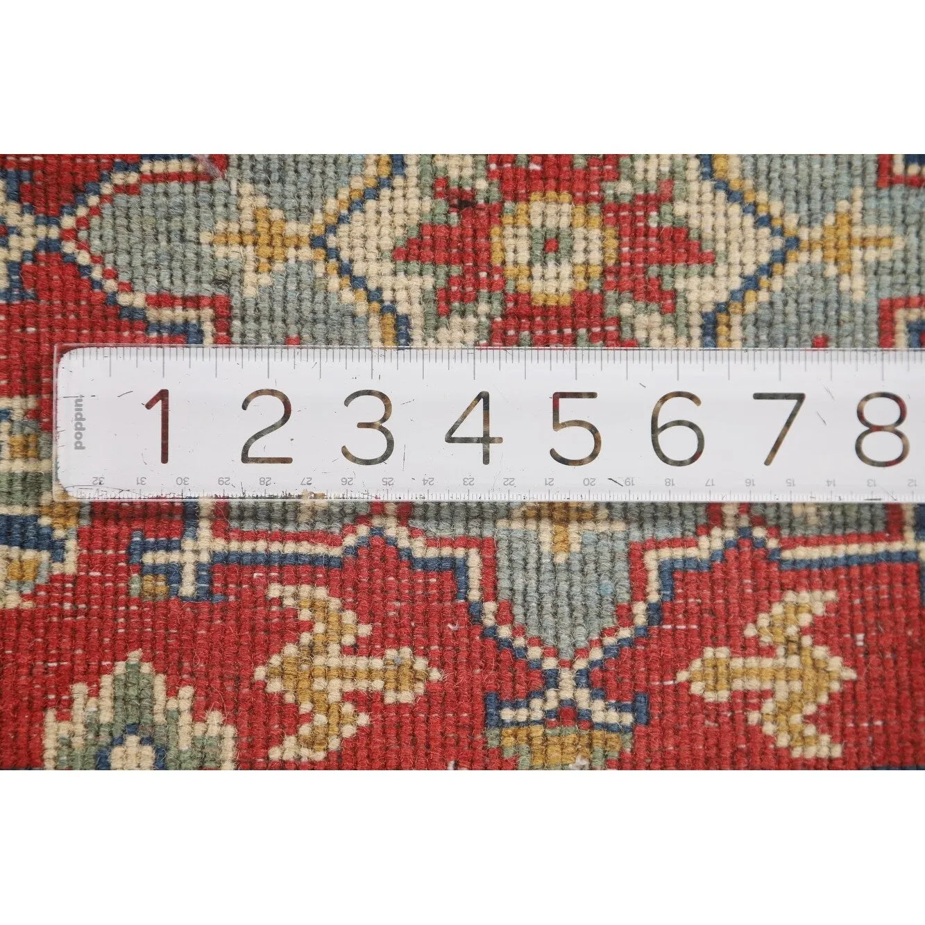 Kazak Runner Rug Hand-Knotted Red Wool Carpet - 2'1 x 5'9