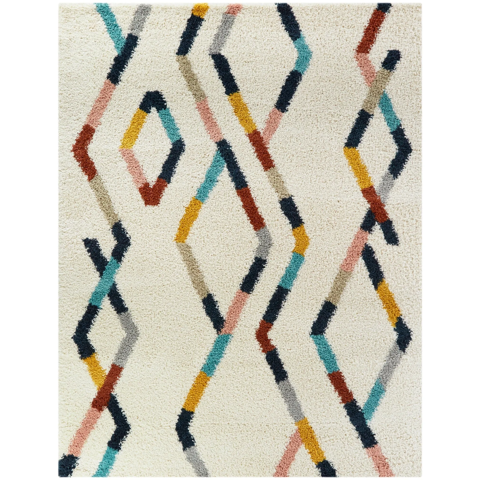 Kessler Contemporary Trellis Shag Area Rug