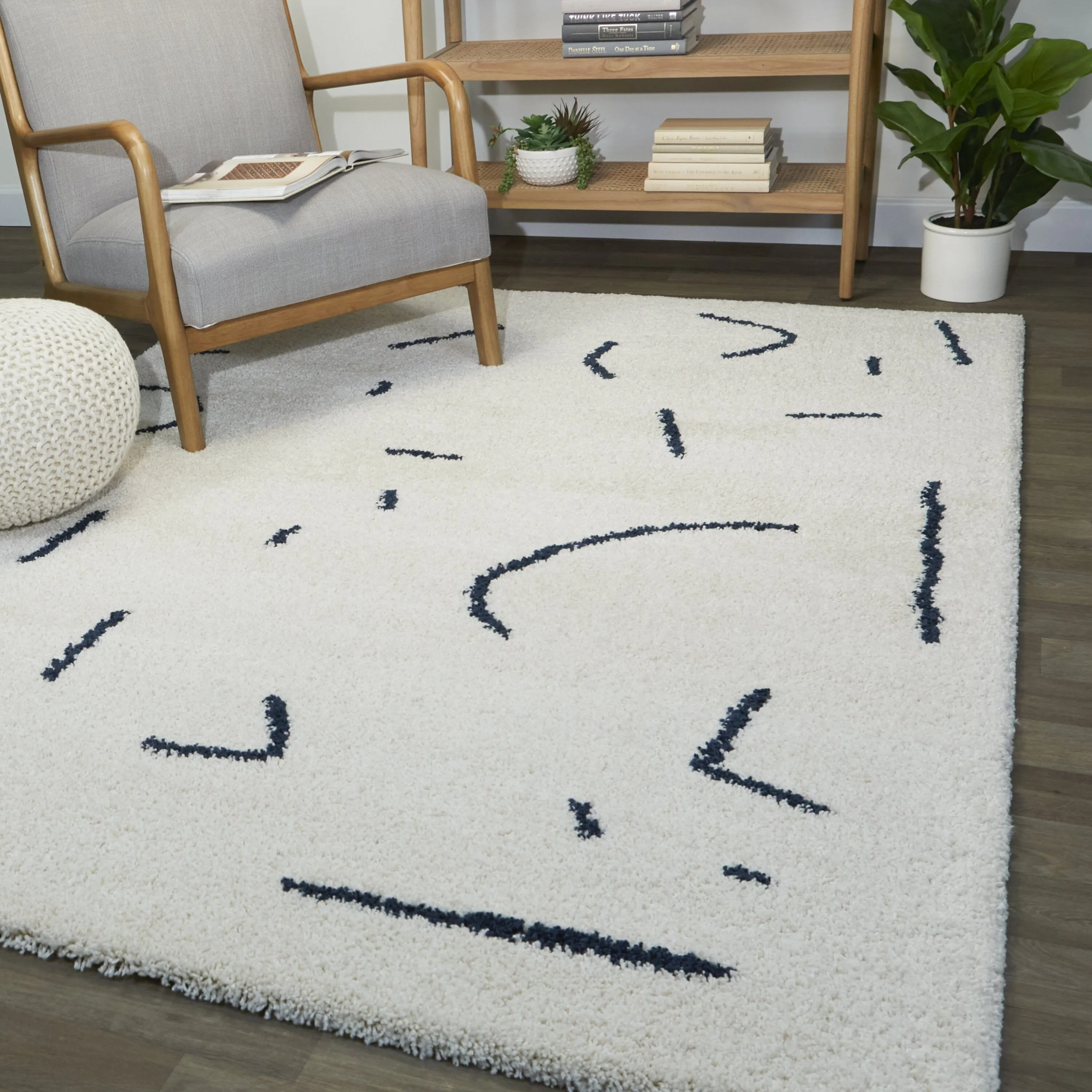 Kiefer Abstract Shag Area Rug