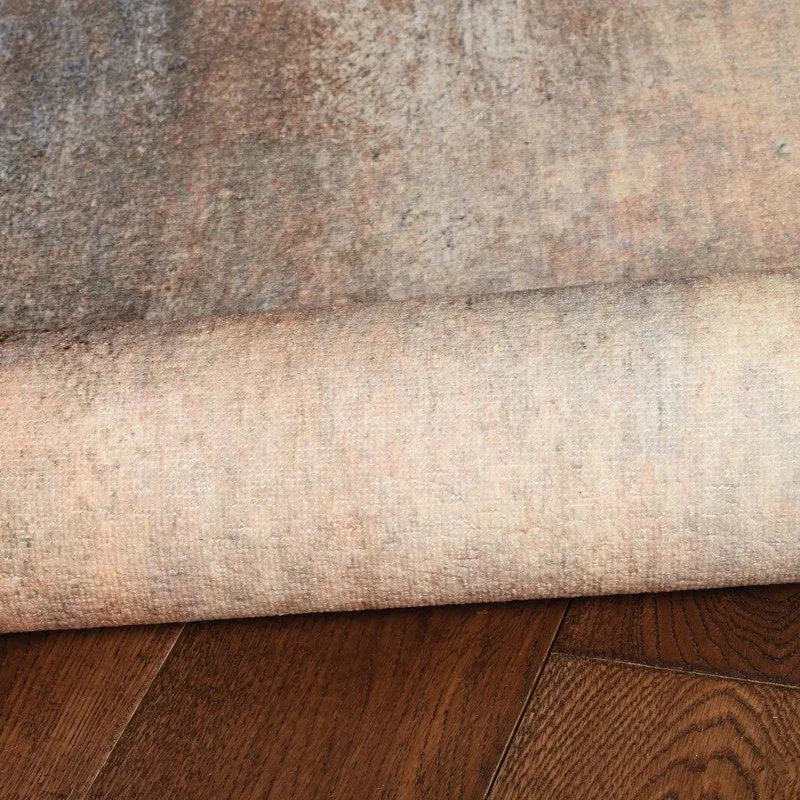 Kyler Machine Washable Beige and Blue Watercolor Area Rug