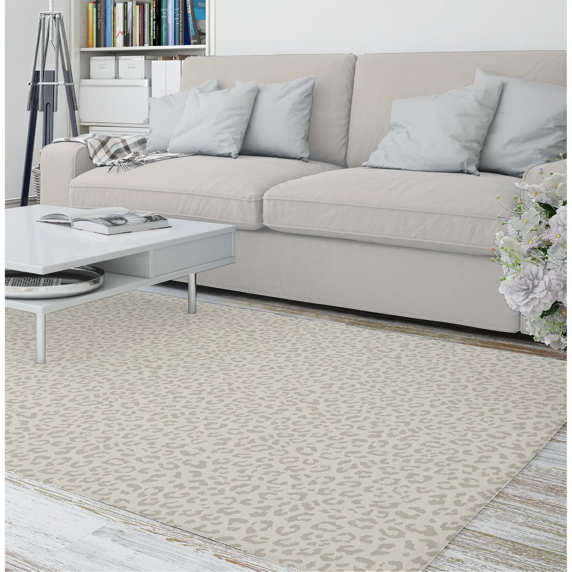 Leopard Ivory Area Rug by Marina Gutierrez