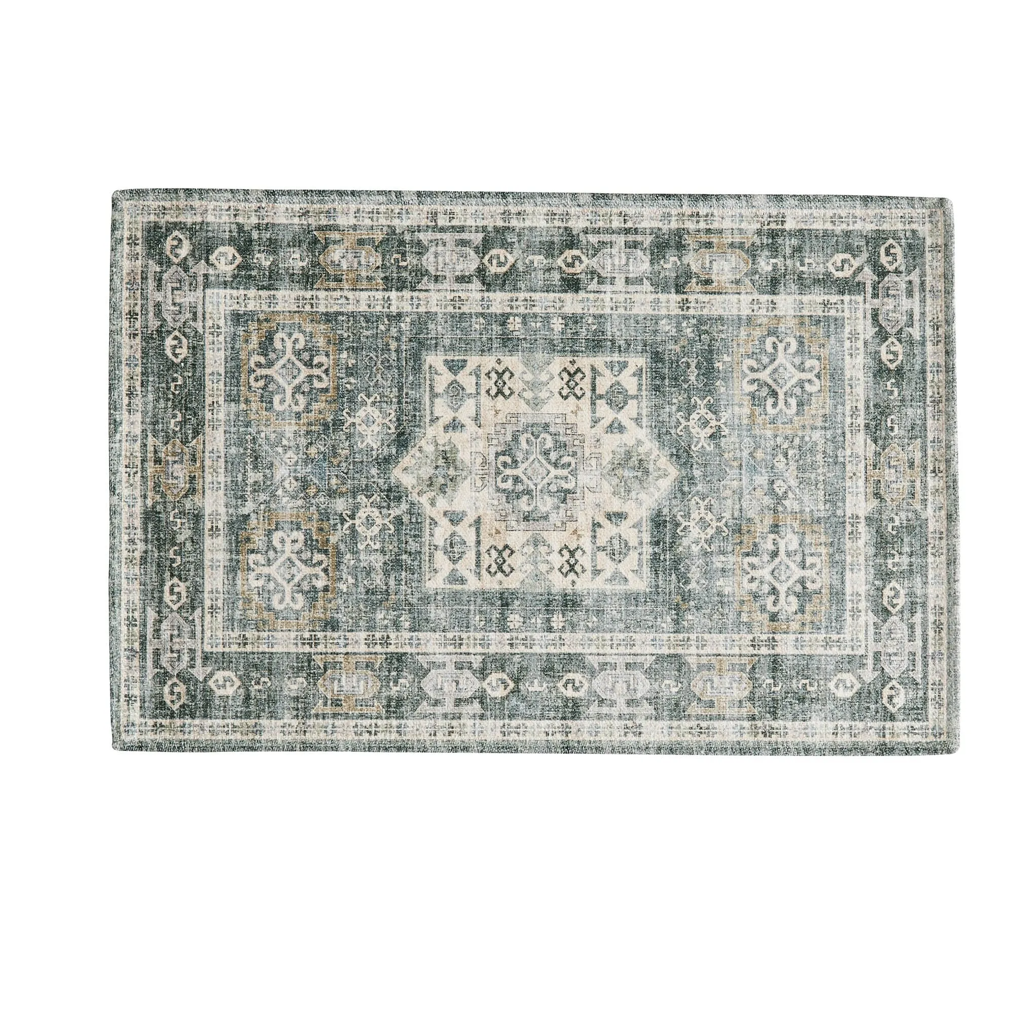 Linery & Co. Machine Washable Slip Resistant Vintage Patterned Accent Rugs