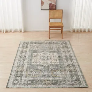 Linery & Co. Machine Washable Slip Resistant Vintage Patterned Accent Rugs