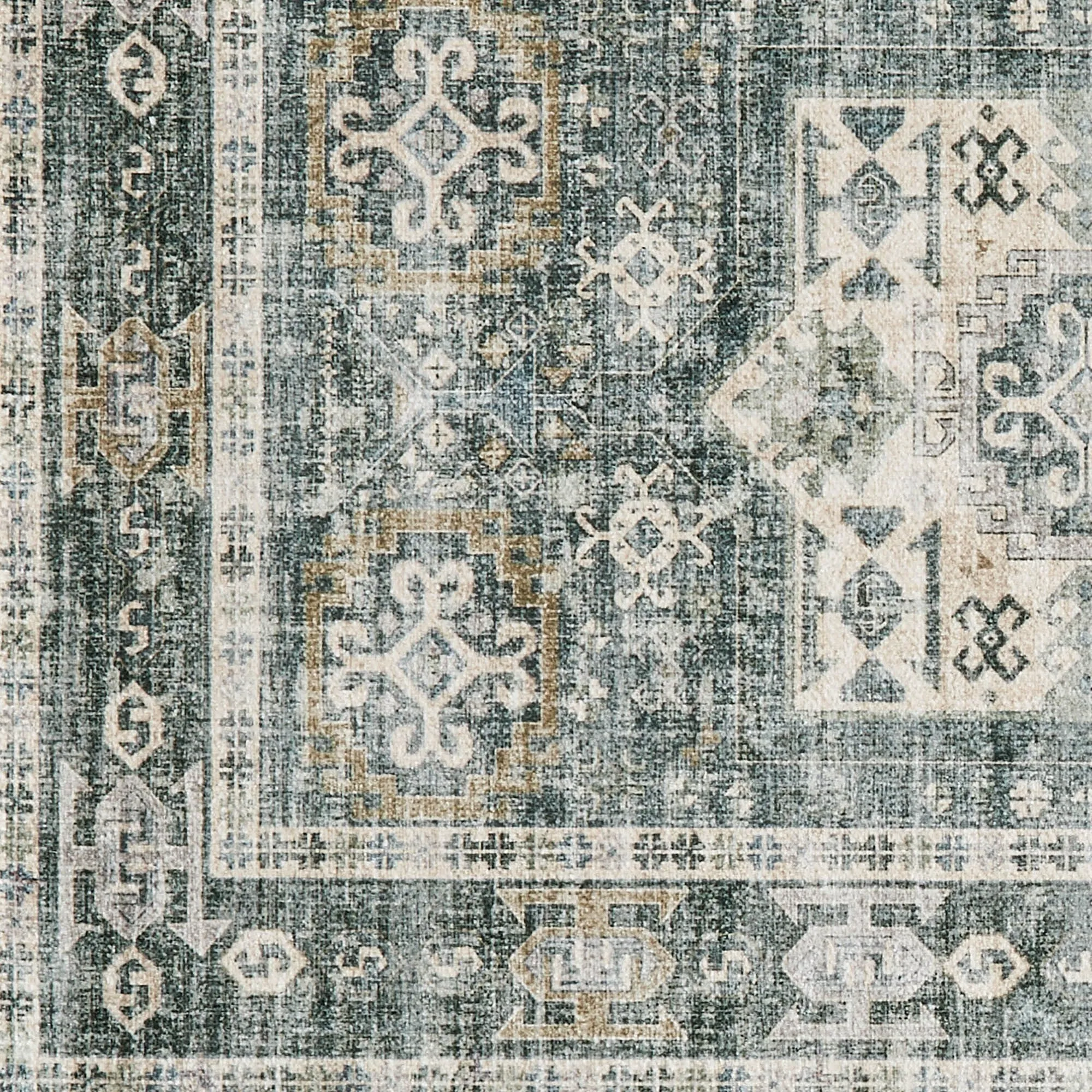 Linery & Co. Machine Washable Slip Resistant Vintage Patterned Accent Rugs