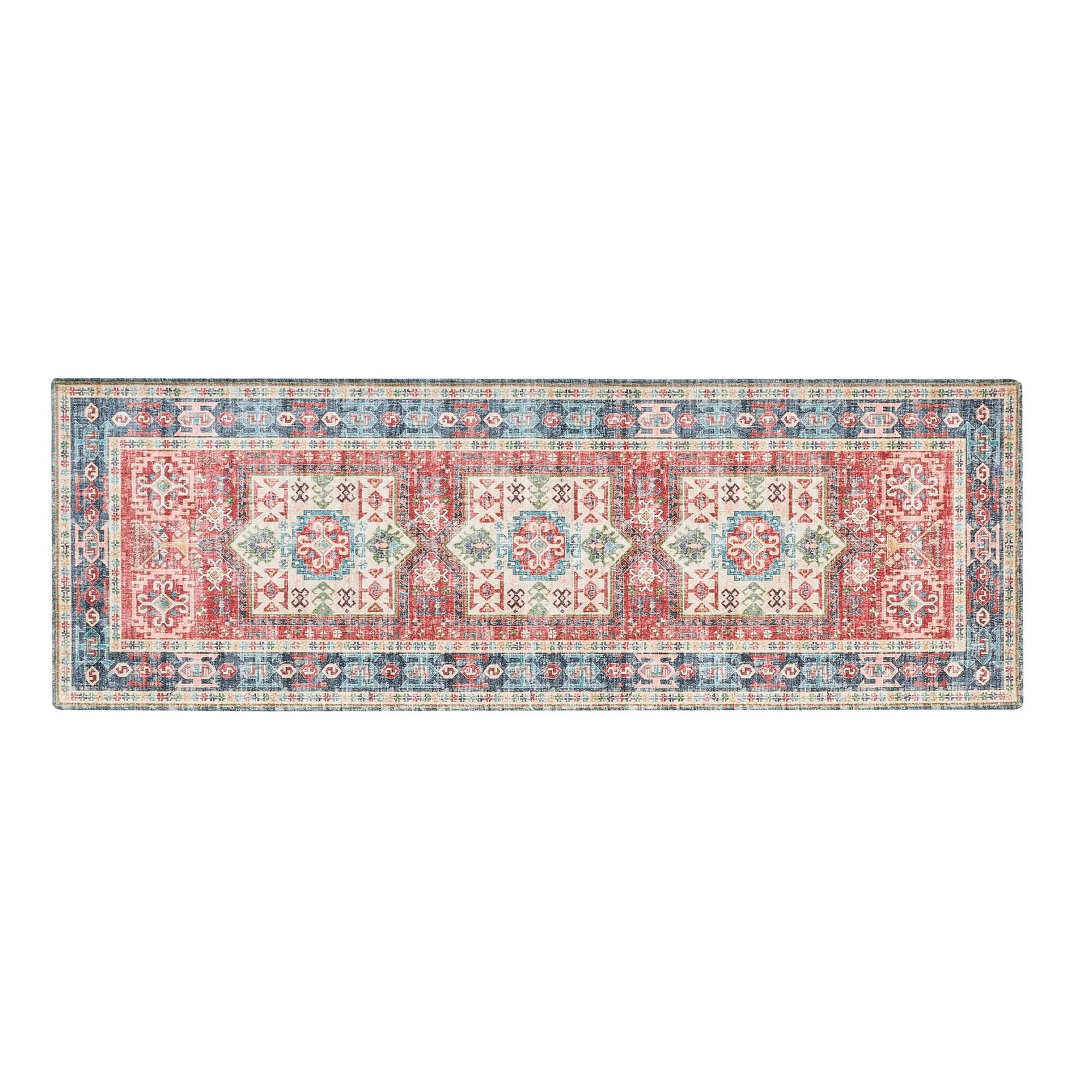 Linery & Co. Machine Washable Slip Resistant Vintage Patterned Accent Rugs