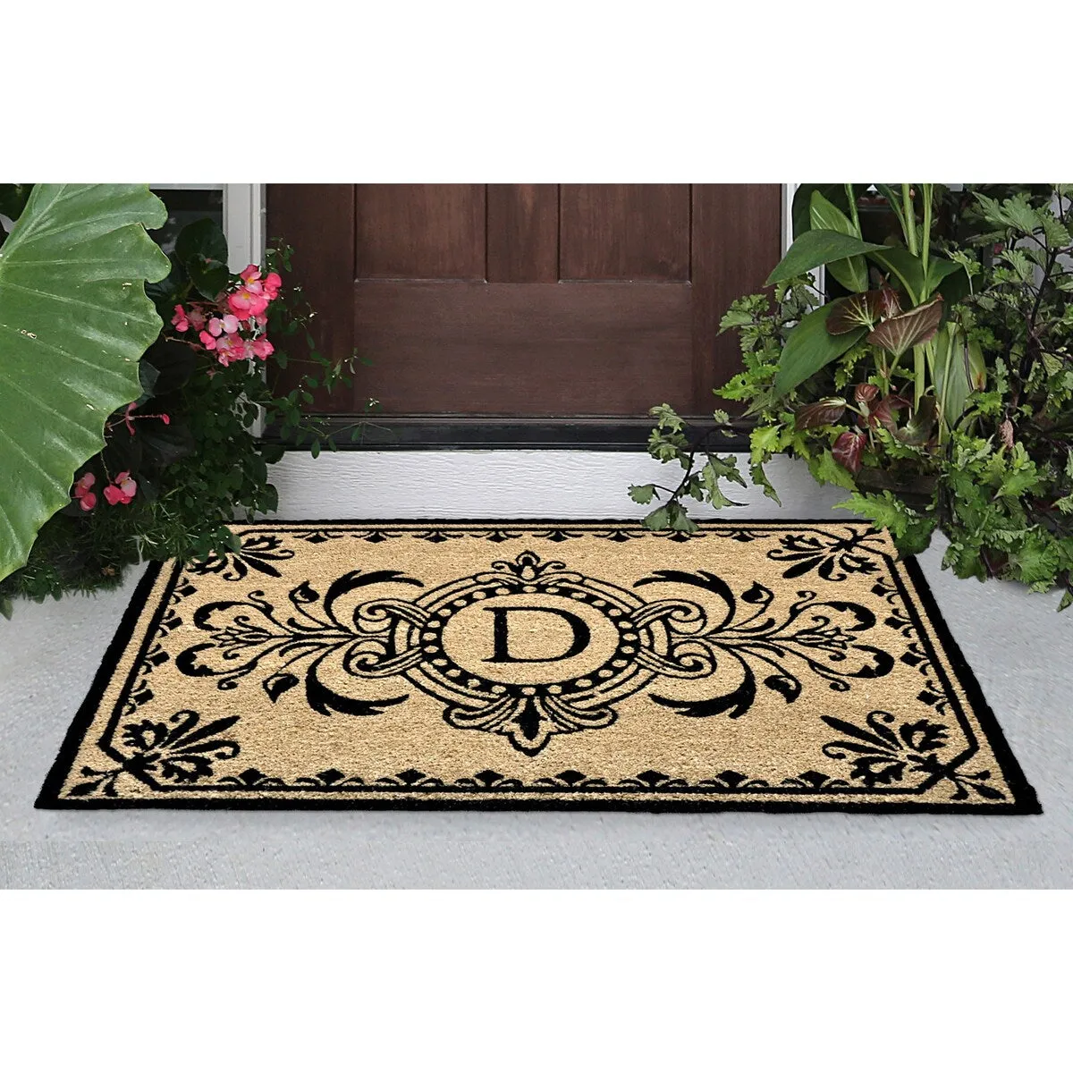 Liora Manne Dwell Vine Outdoor Mat Black