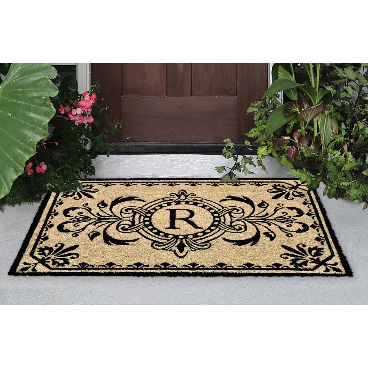 Liora Manne Dwell Vine Outdoor Mat Black