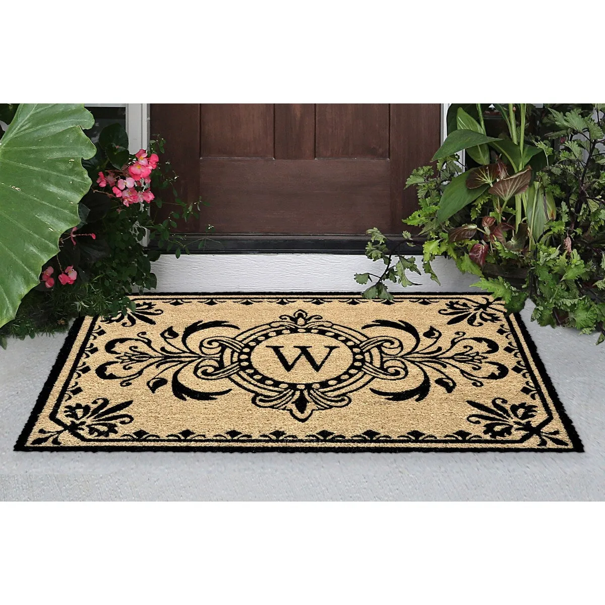 Liora Manne Dwell Vine Outdoor Mat Black