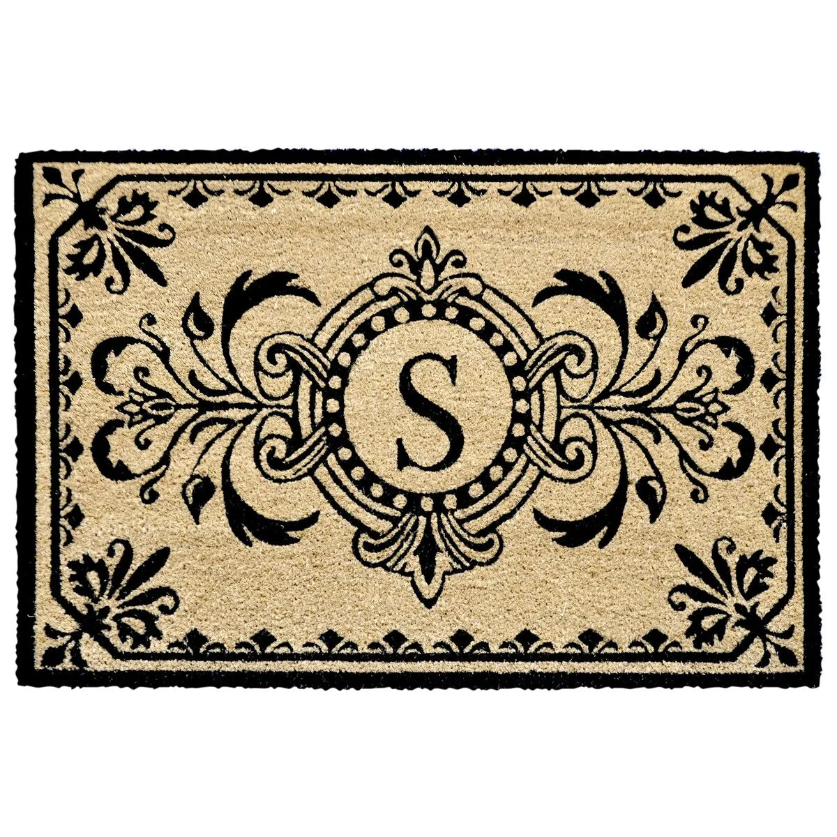 Liora Manne Dwell Vine Outdoor Mat Black