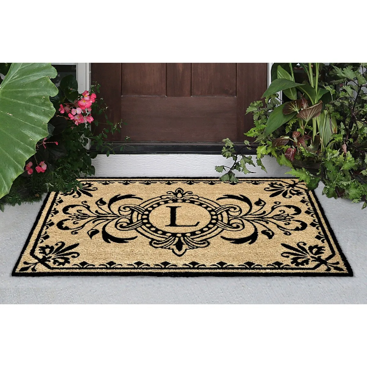 Liora Manne Dwell Vine Outdoor Mat Black