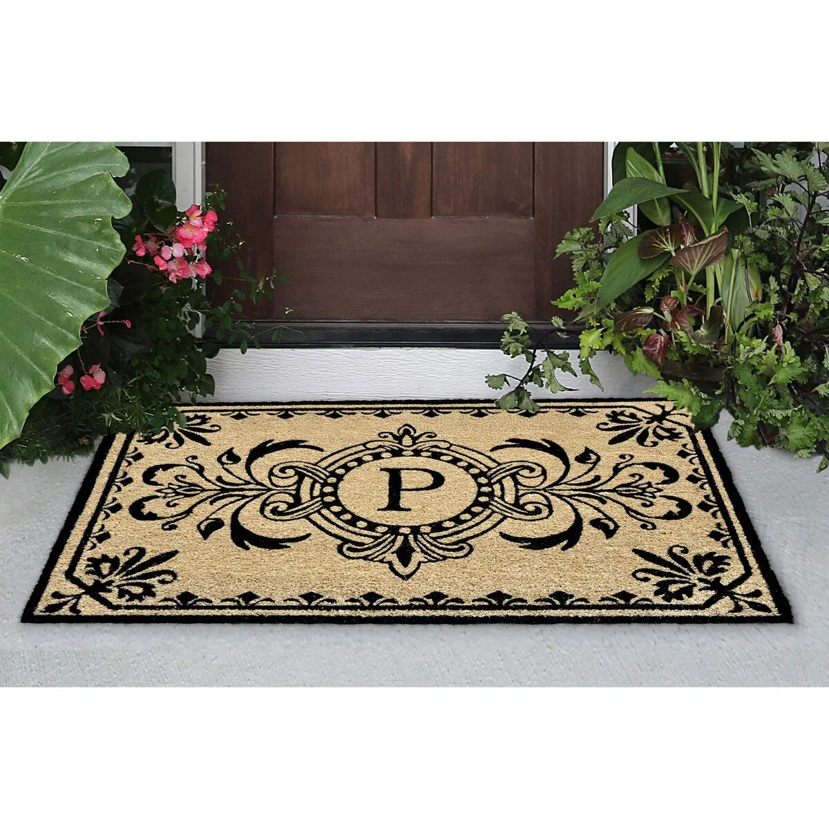 Liora Manne Dwell Vine Outdoor Mat Black