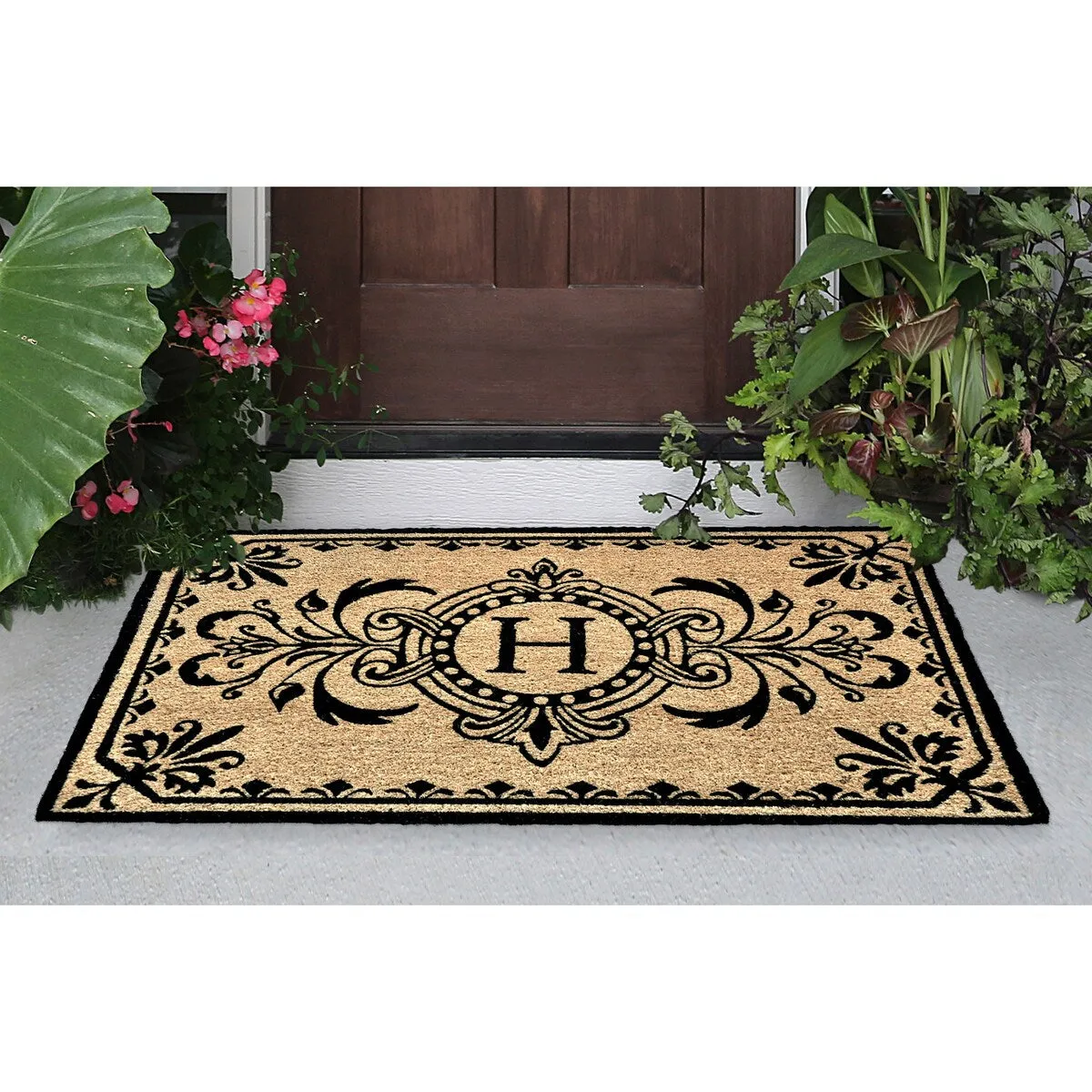Liora Manne Dwell Vine Outdoor Mat Black