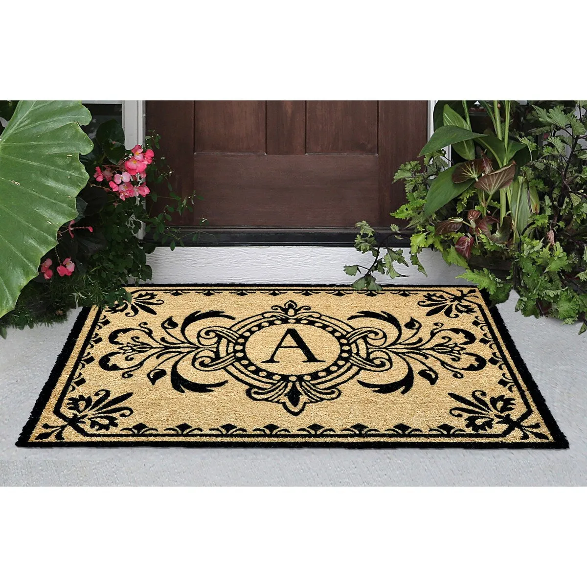 Liora Manne Dwell Vine Outdoor Mat Black