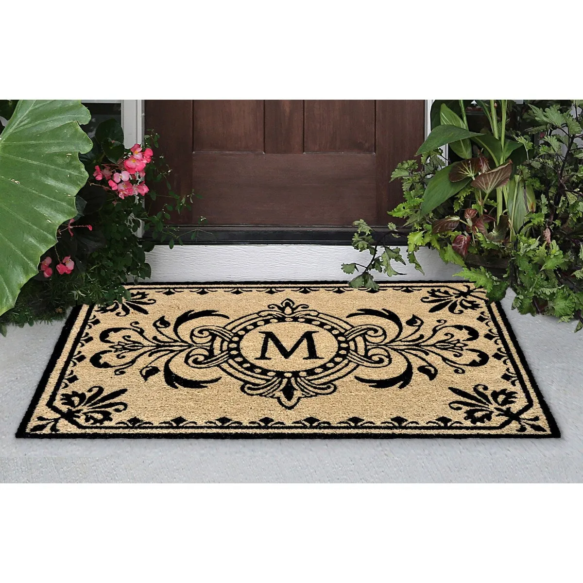 Liora Manne Dwell Vine Outdoor Mat Black