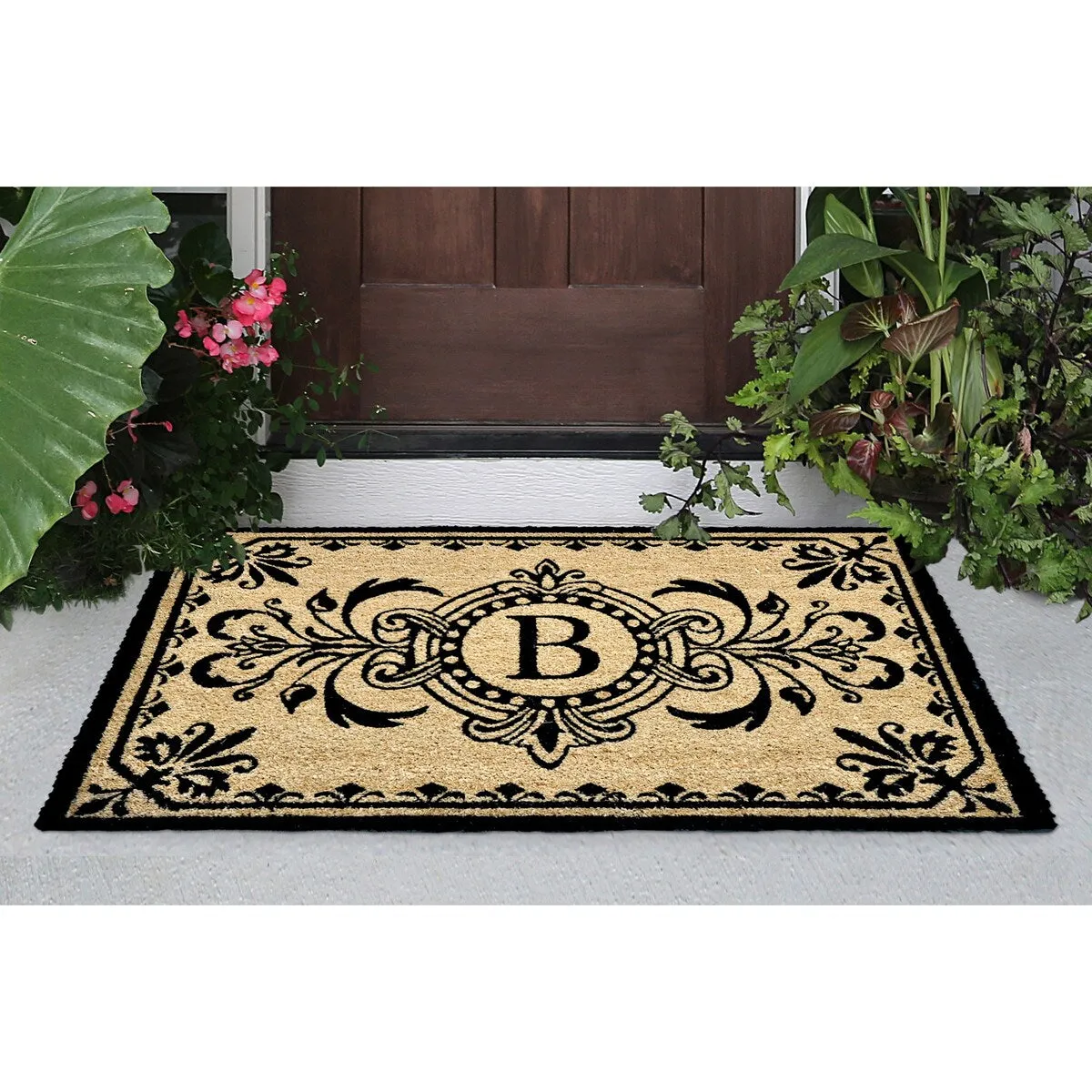 Liora Manne Dwell Vine Outdoor Mat Black