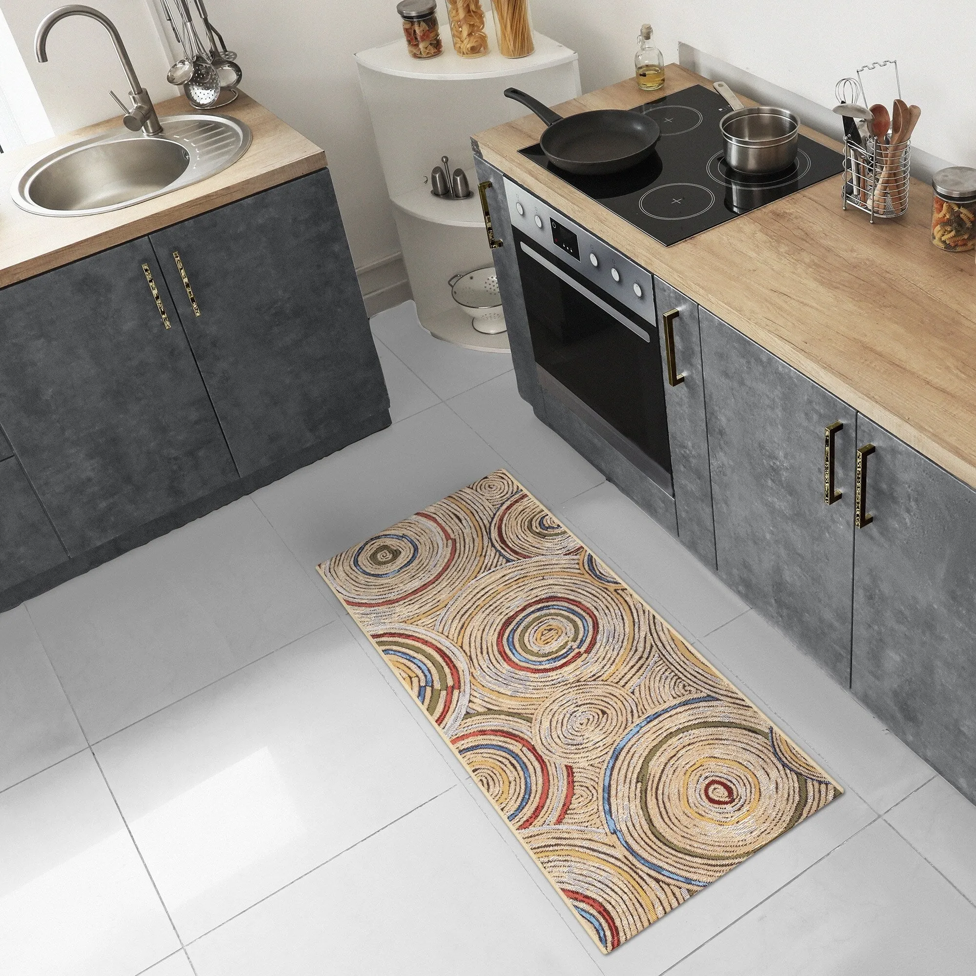 Liora Manne Esencia Basket Circles Indoor/Outdoor Mat