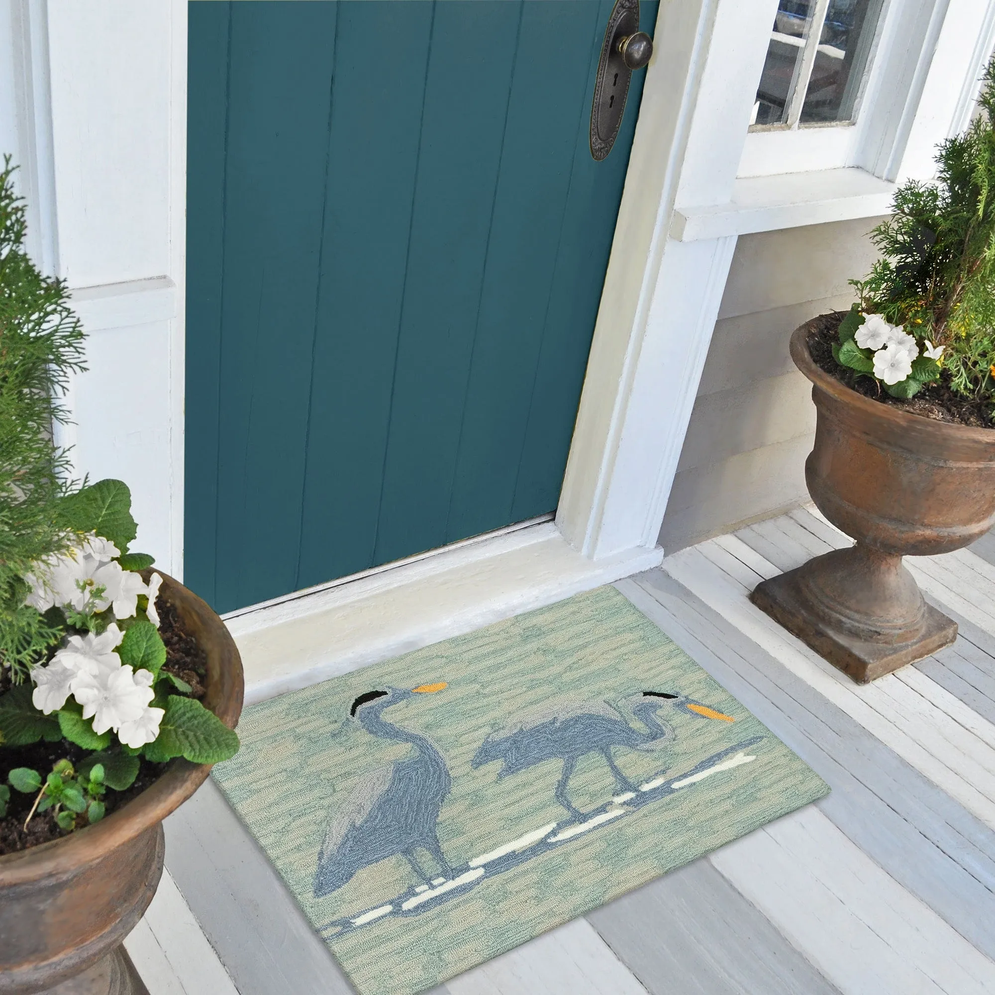 Liora Manne Frontporch Blue Heron Indoor/Outdoor Rug