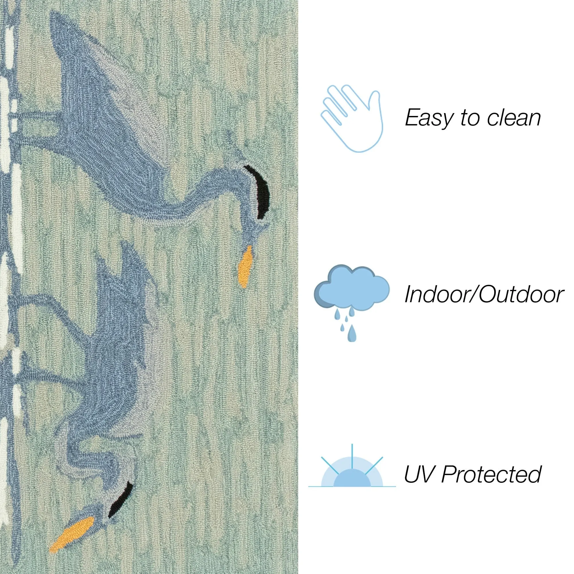 Liora Manne Frontporch Blue Heron Indoor/Outdoor Rug