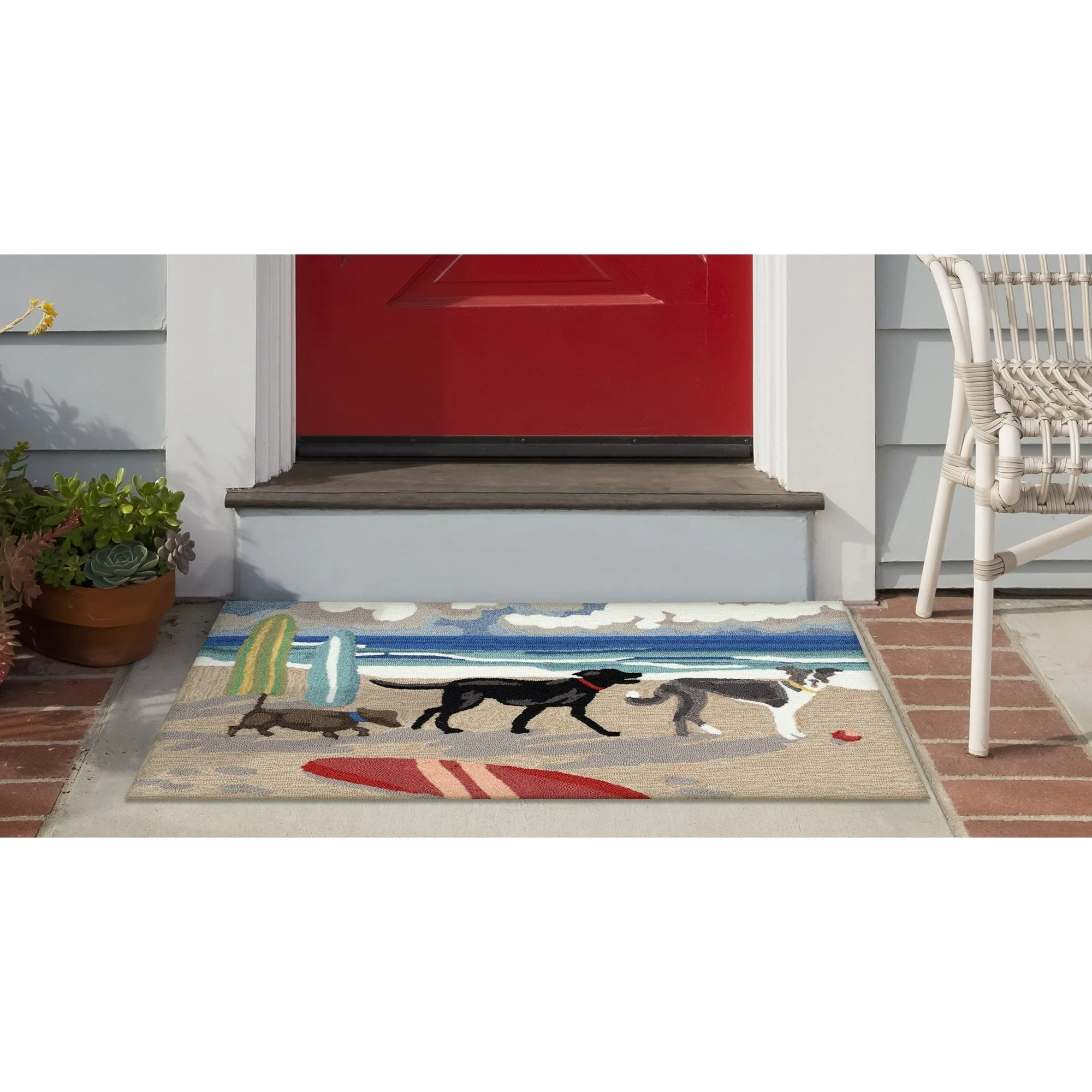 Liora Manne Frontporch Dog Beach Indoor/Outdoor Area Rug