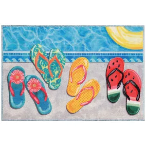 Liora Manne Impressions Poolside Flip Flops Indoor/Outdoor Mat
