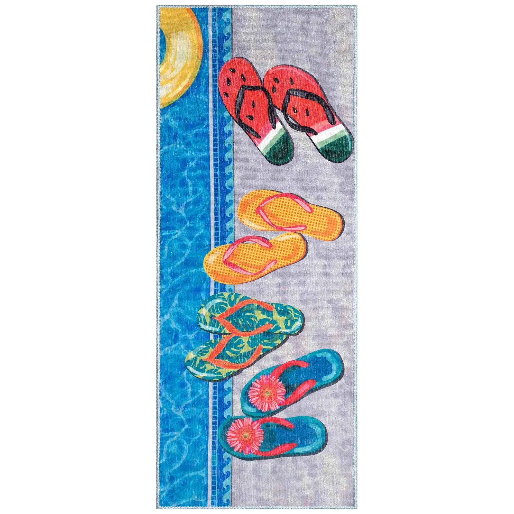 Liora Manne Impressions Poolside Flip Flops Indoor/Outdoor Mat