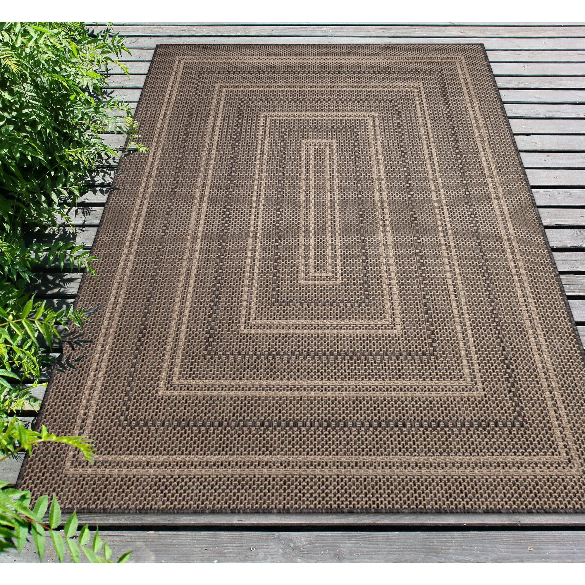 Liora Manne Monaco Multi Border Indoor/Outdoor Area Rug