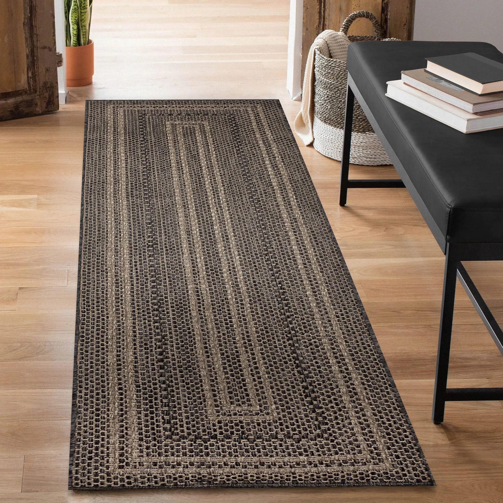 Liora Manne Monaco Multi Border Indoor/Outdoor Area Rug