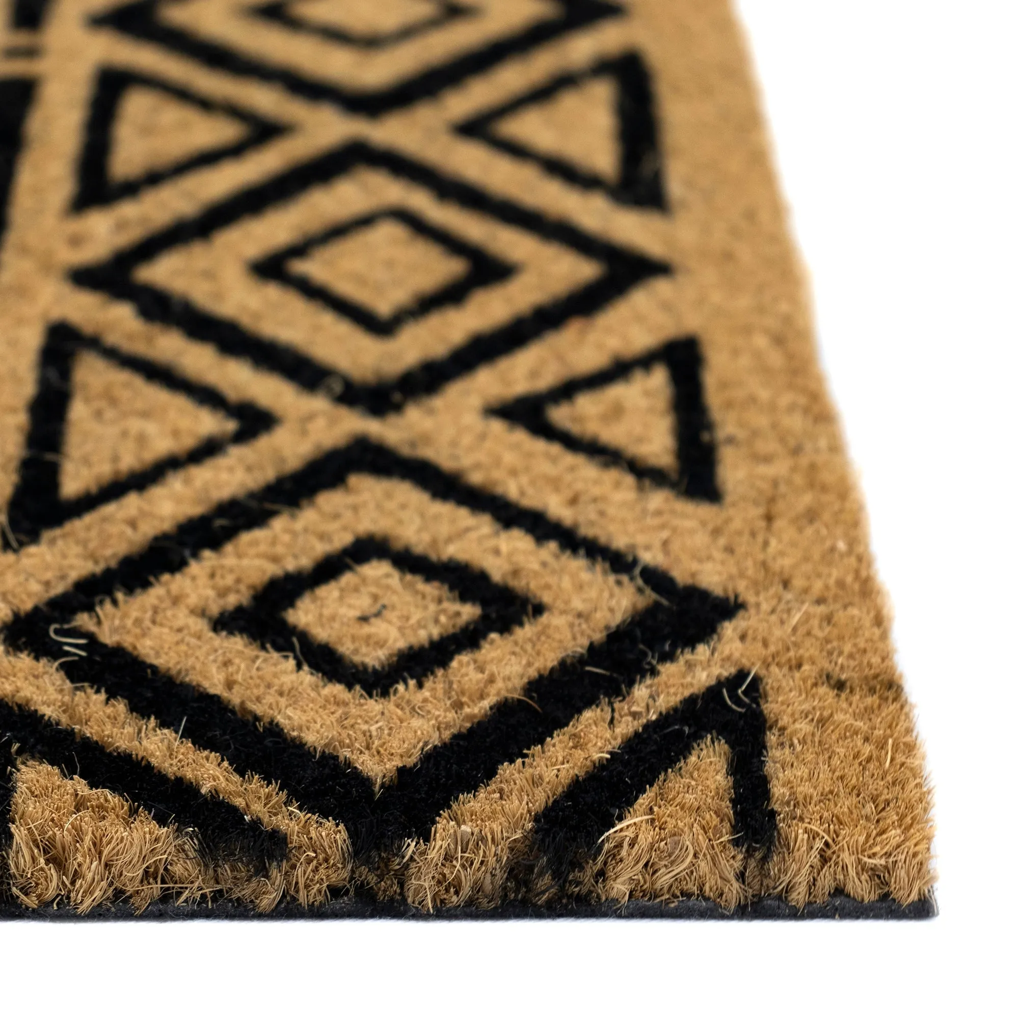Liora Manne Natura Mudcloth Outdoor Mat Black 18x30