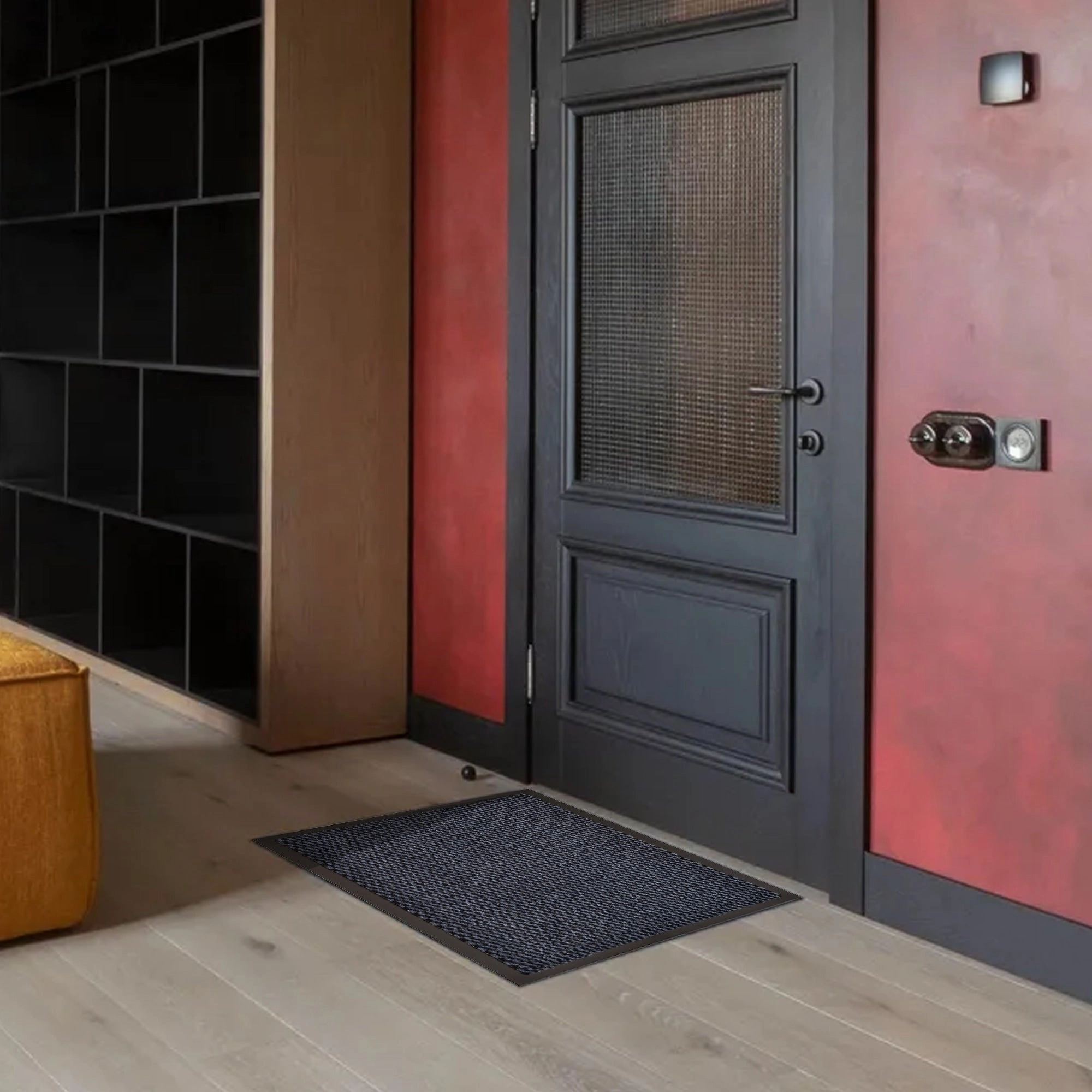 Lisa Heavy-Duty Non-Slip Rubber Door Mat for High Traffic Areas