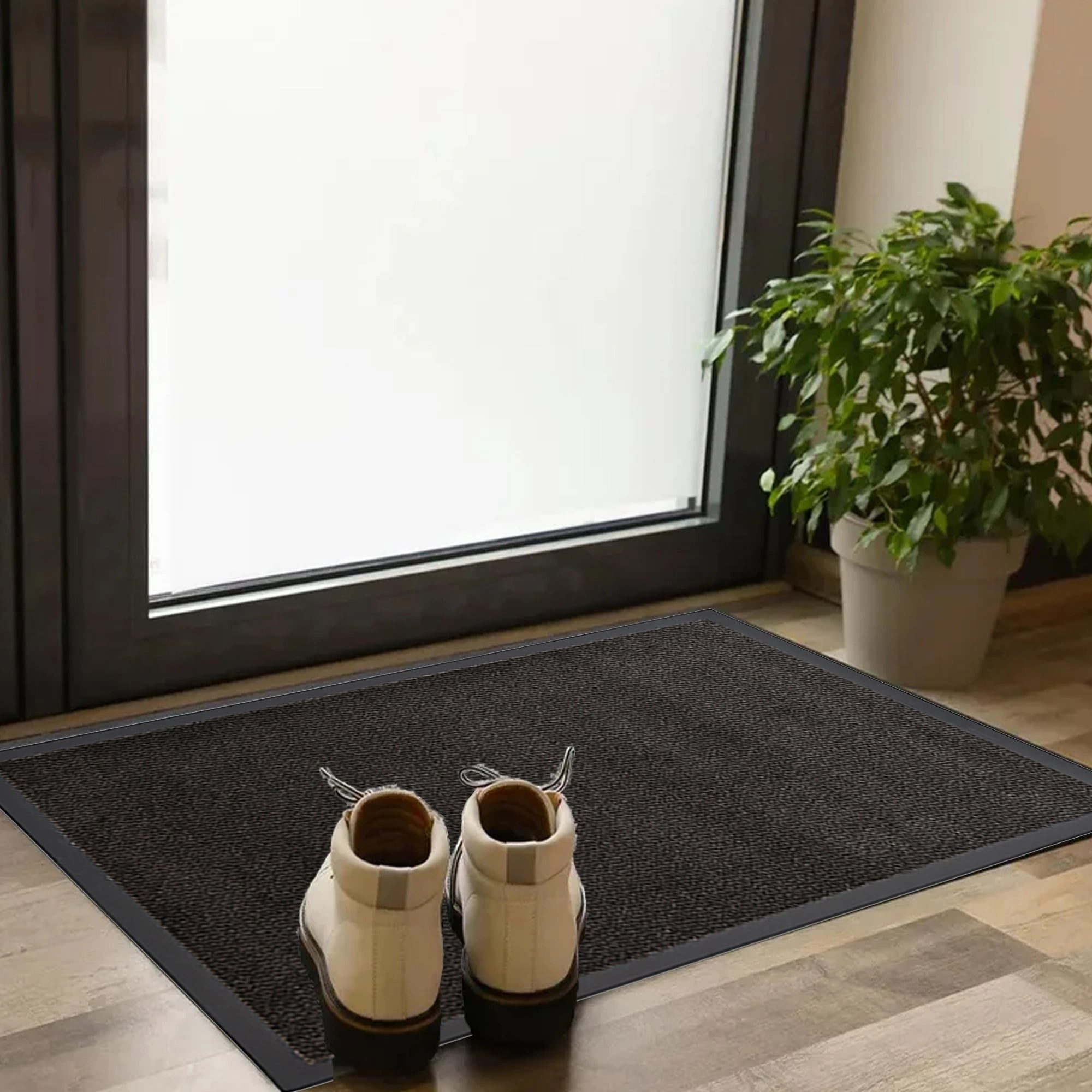 Lisa Heavy-Duty Non-Slip Rubber Door Mat for High Traffic Areas
