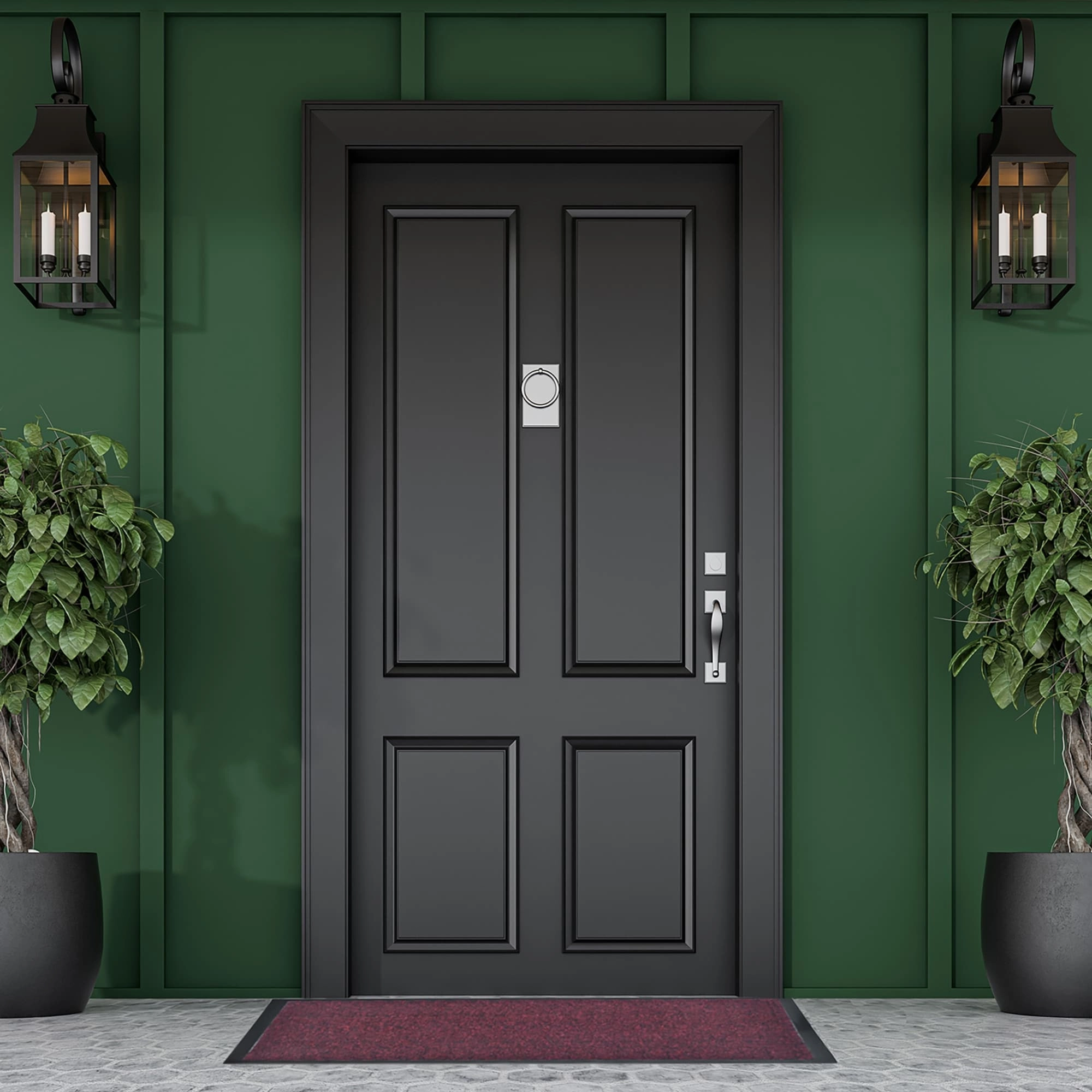 Lisa Heavy-Duty Non-Slip Rubber Door Mat for High Traffic Areas
