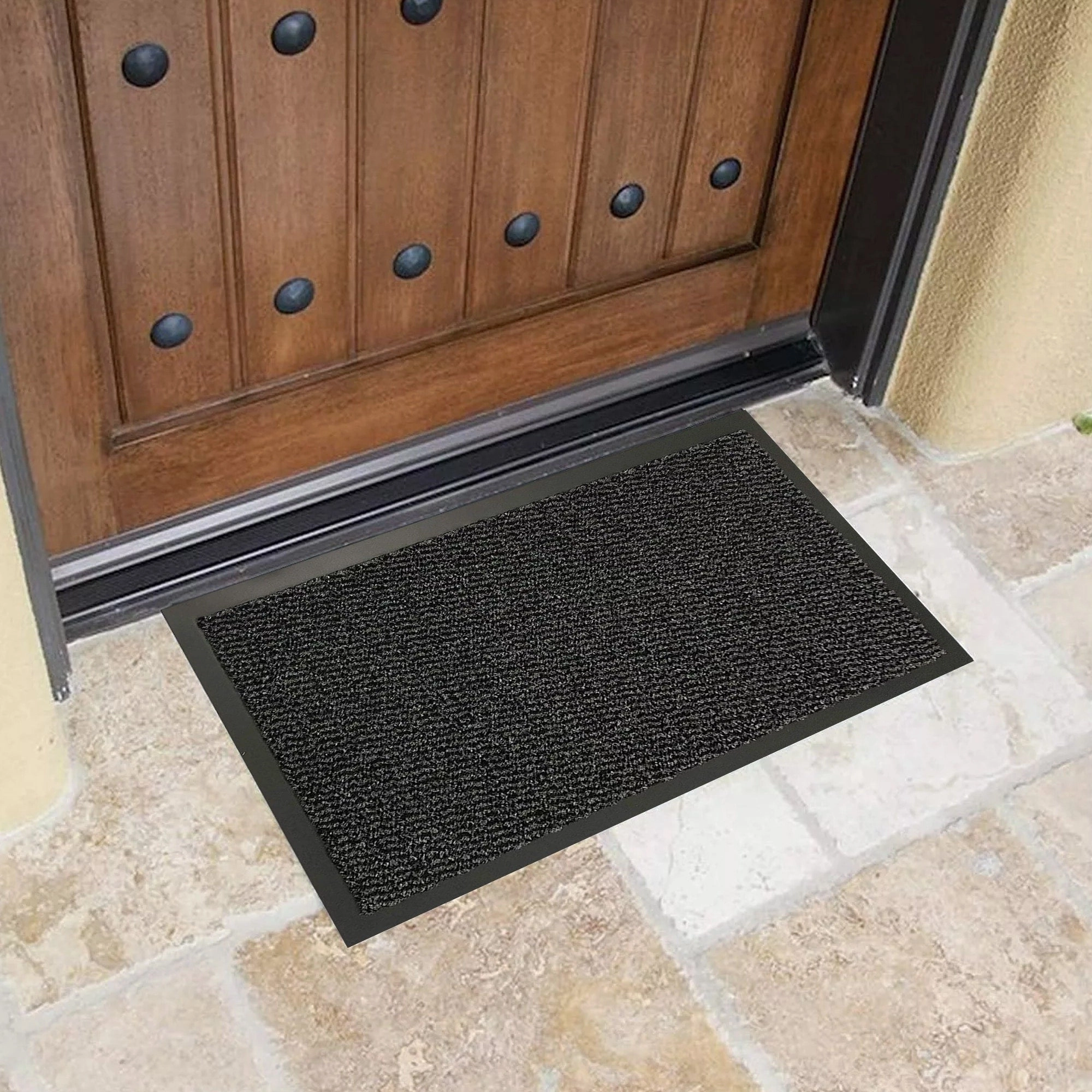 Lisa Heavy-Duty Non-Slip Rubber Door Mat for High Traffic Areas