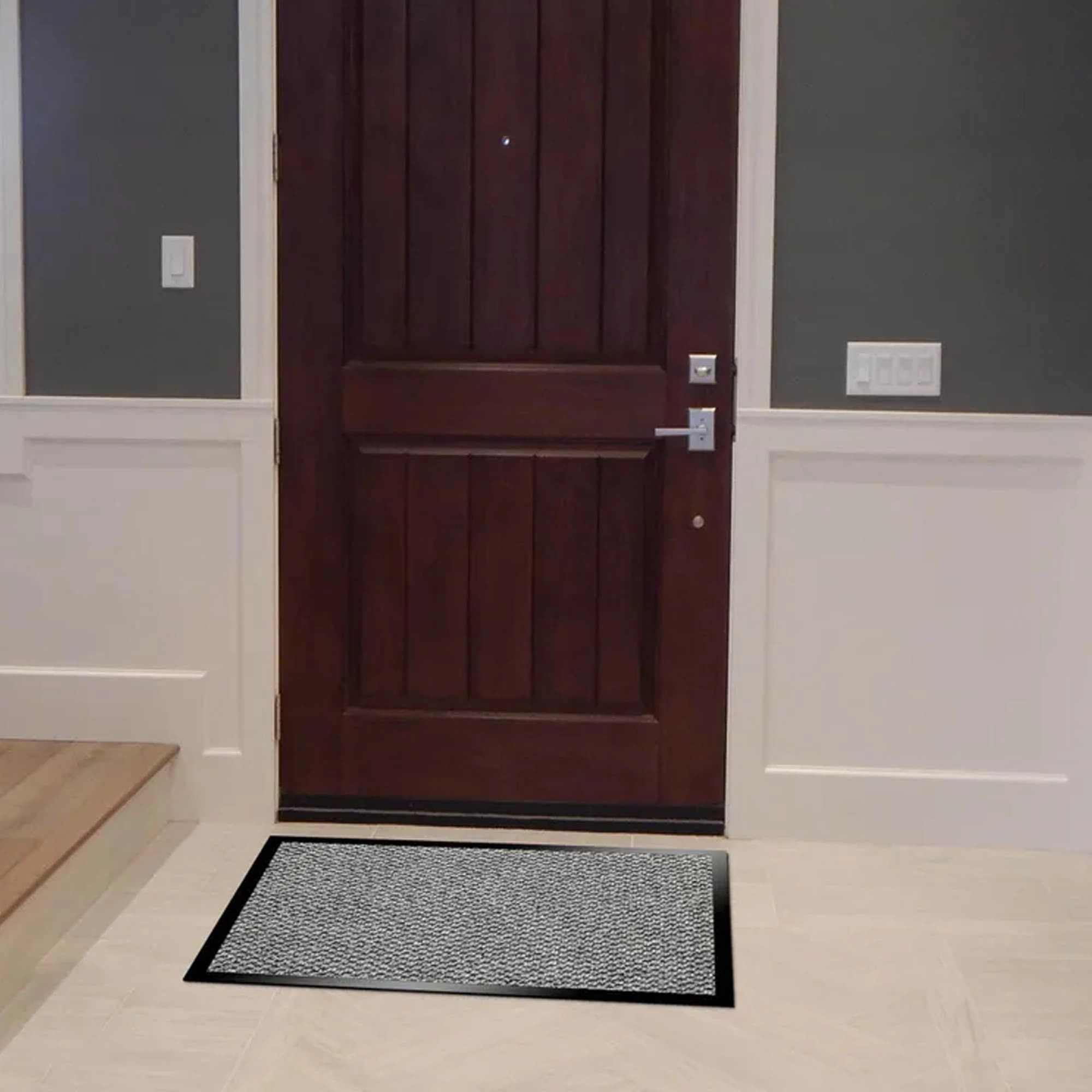 Lisa Heavy-Duty Non-Slip Rubber Door Mat for High Traffic Areas