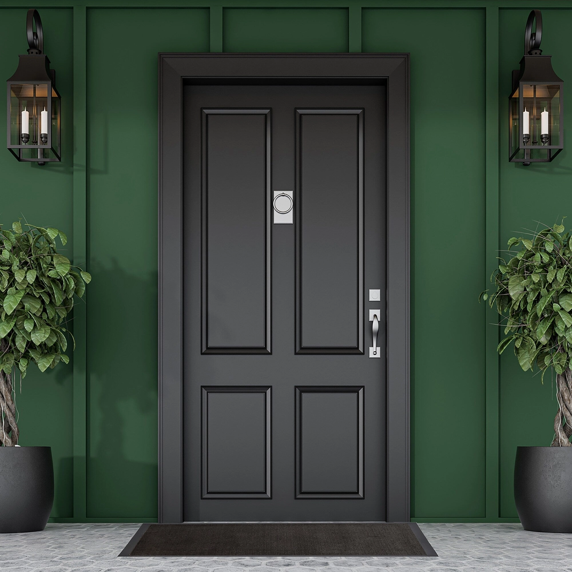 Lisa Heavy-Duty Non-Slip Rubber Door Mat for High Traffic Areas