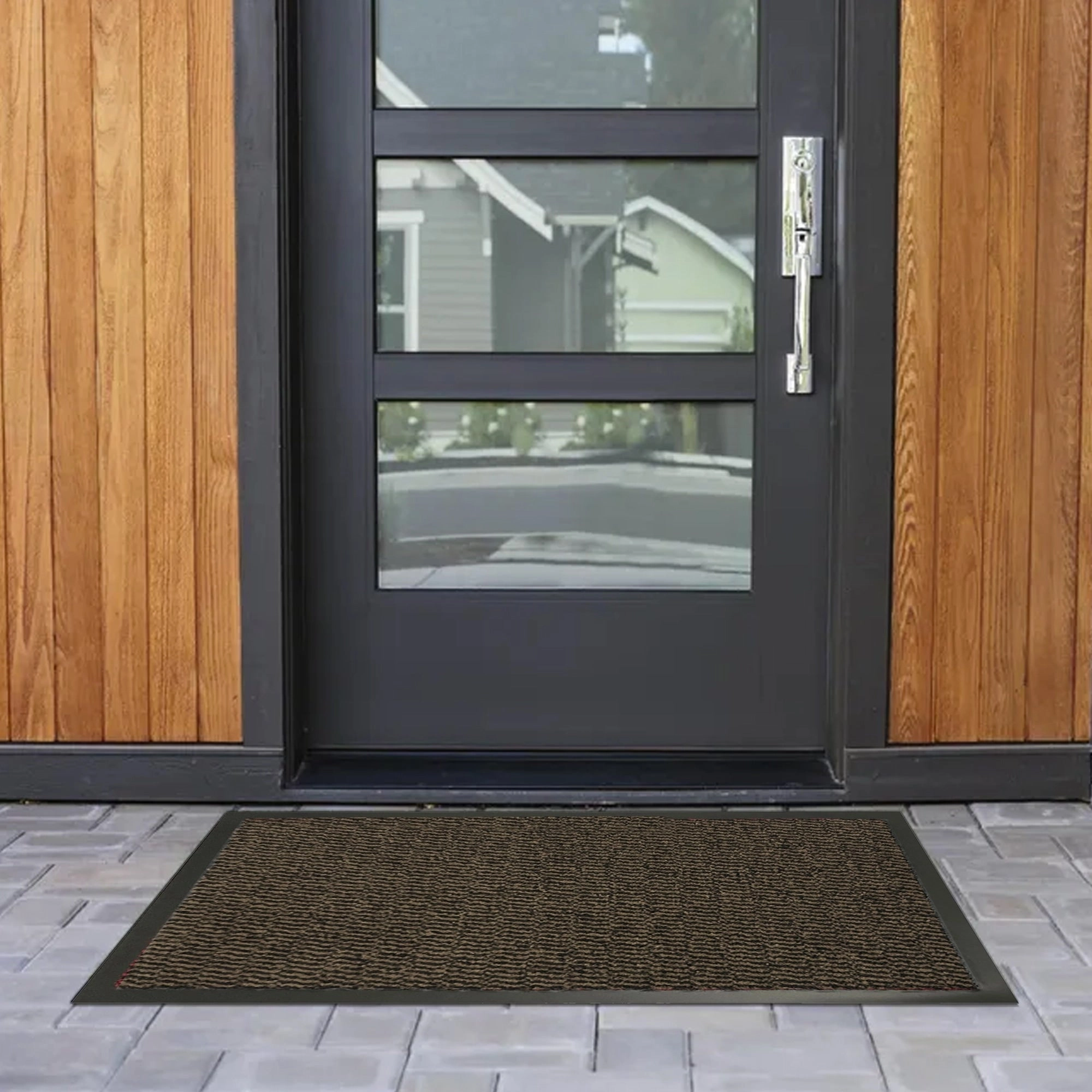 Lisa Heavy-Duty Non-Slip Rubber Door Mat for High Traffic Areas