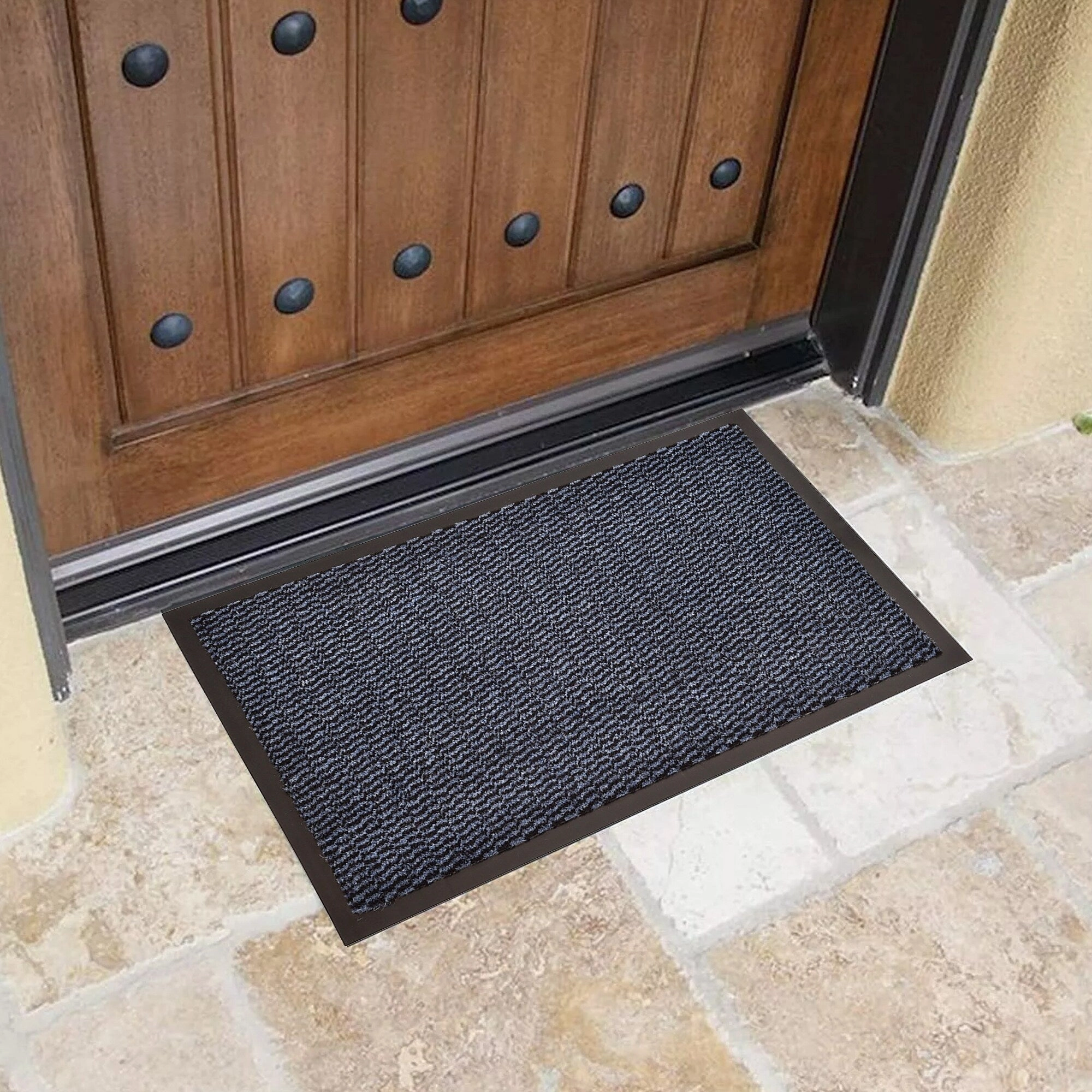 Lisa Heavy-Duty Non-Slip Rubber Door Mat for High Traffic Areas