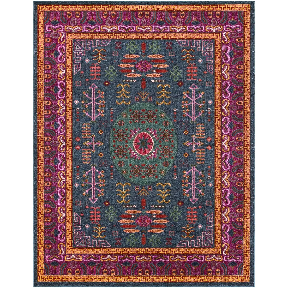 Livabliss Anika Persian Boho Blue Area Rug