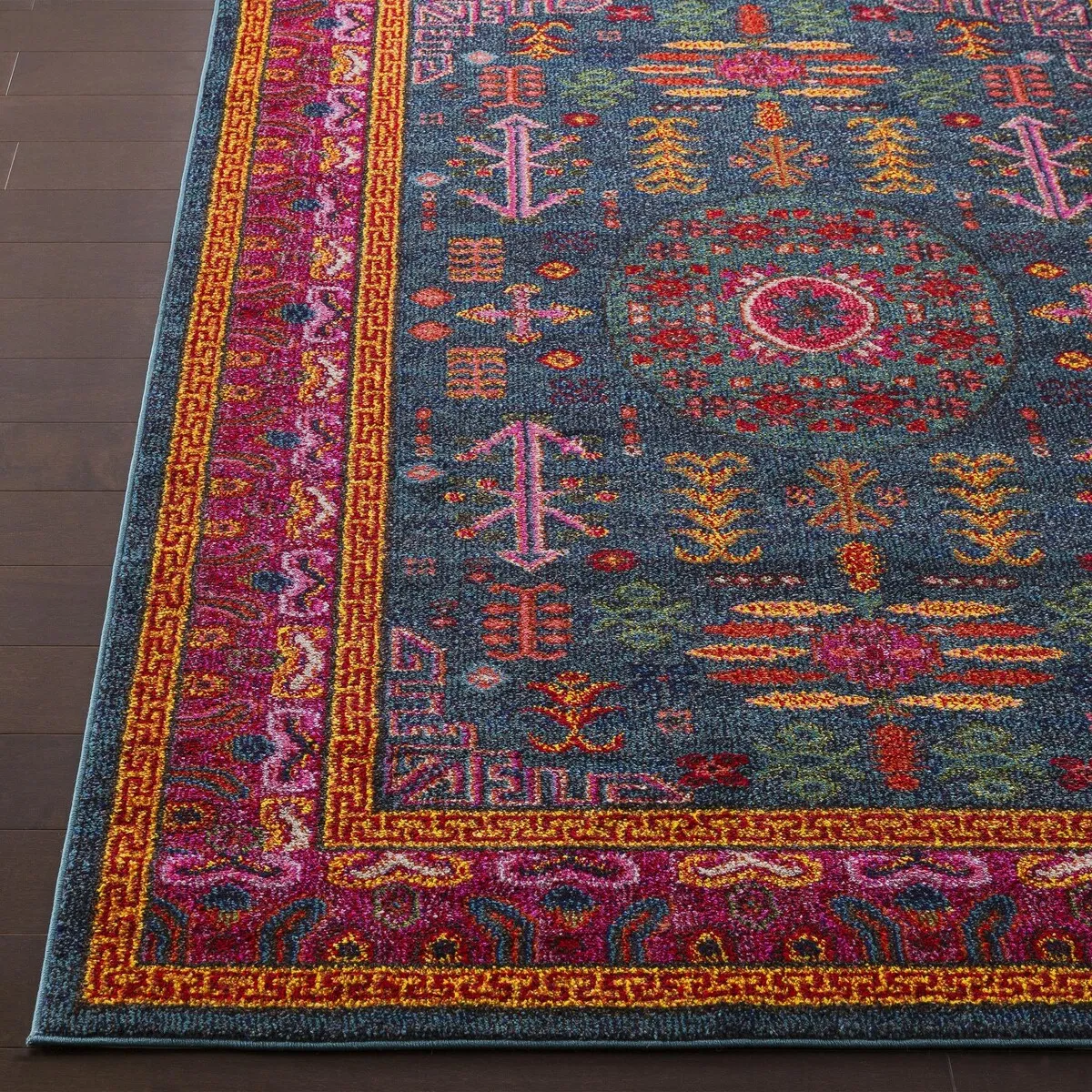 Livabliss Anika Persian Boho Blue Area Rug