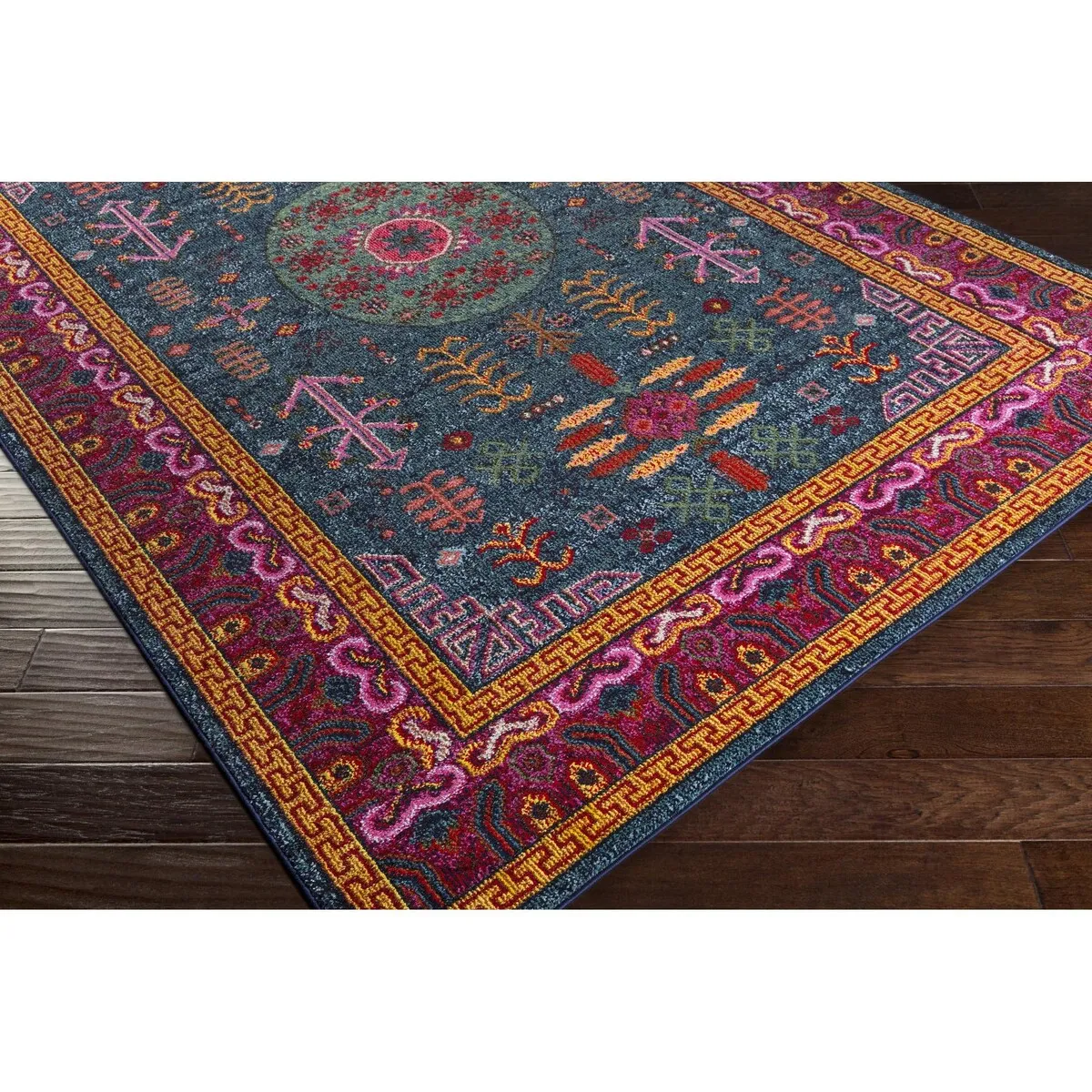Livabliss Anika Persian Boho Blue Area Rug