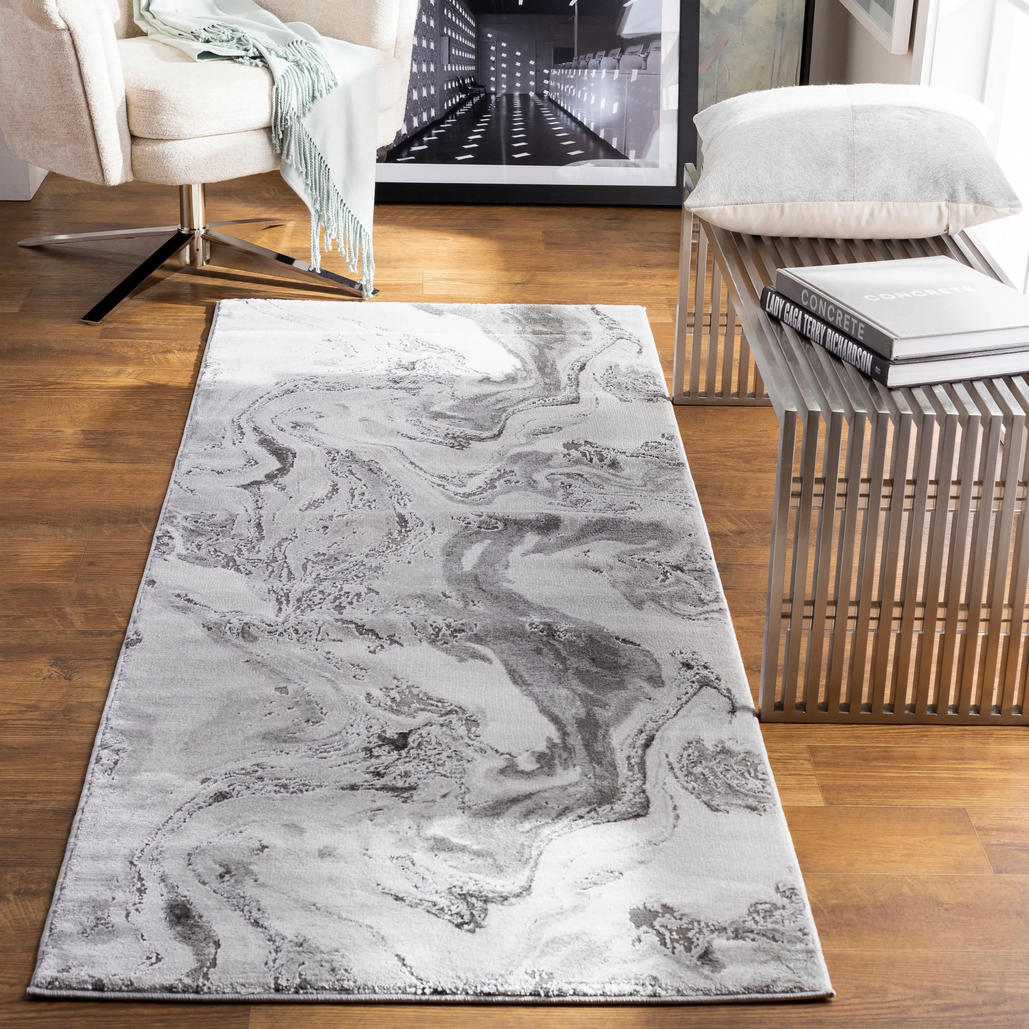 Livabliss Auria Modern Swirl Area Rug