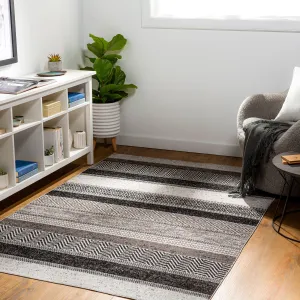 Livabliss Bonney Machine Washable Modern Striped Area Rug