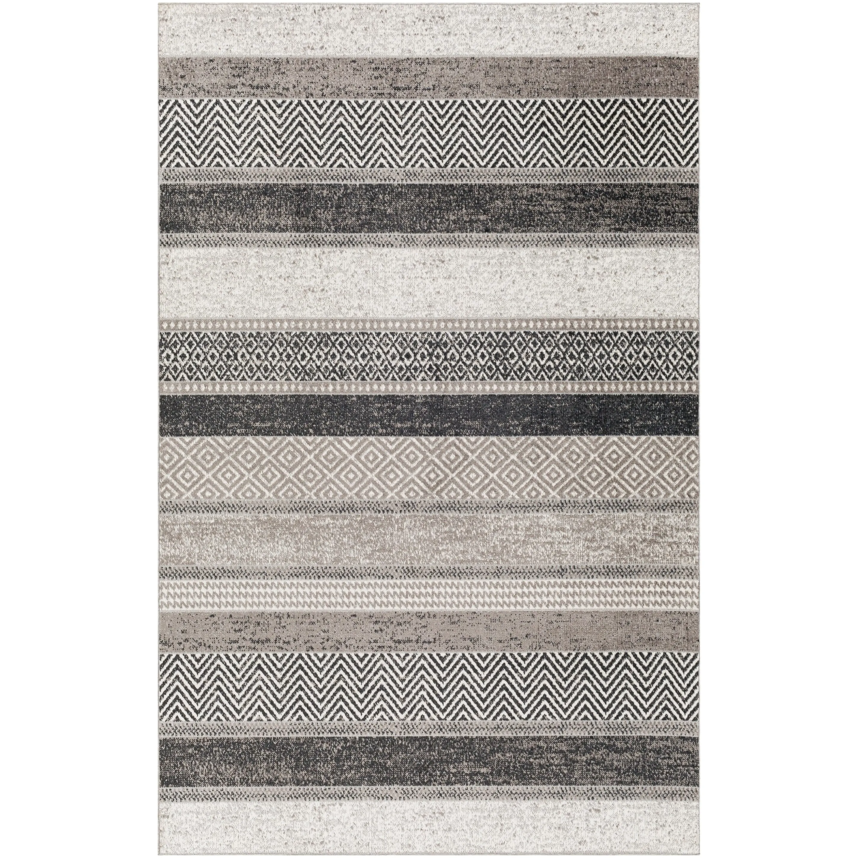 Livabliss Bonney Machine Washable Modern Striped Area Rug