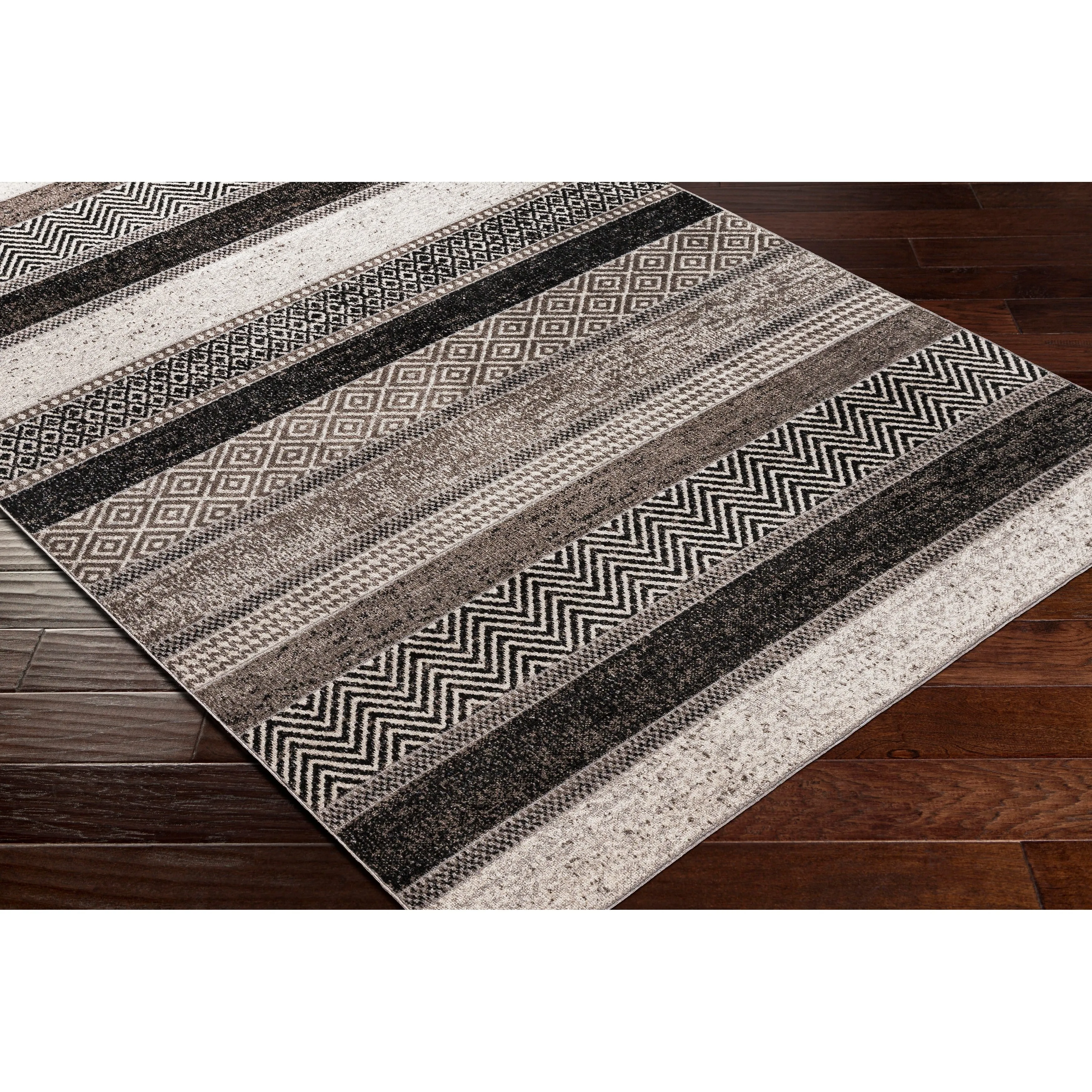 Livabliss Bonney Machine Washable Modern Striped Area Rug