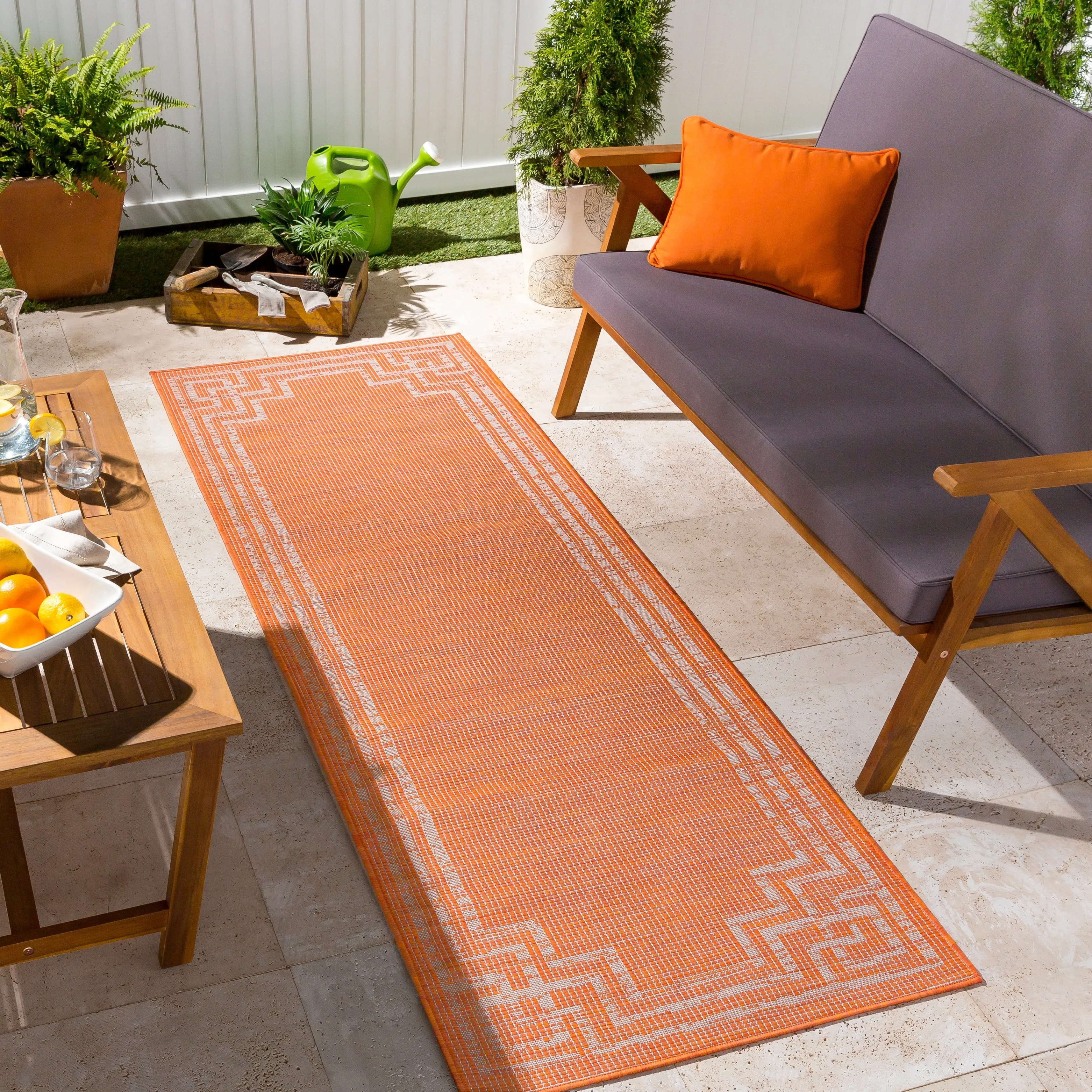 Livabliss Esana Traditional Border Outdoor Area Rug